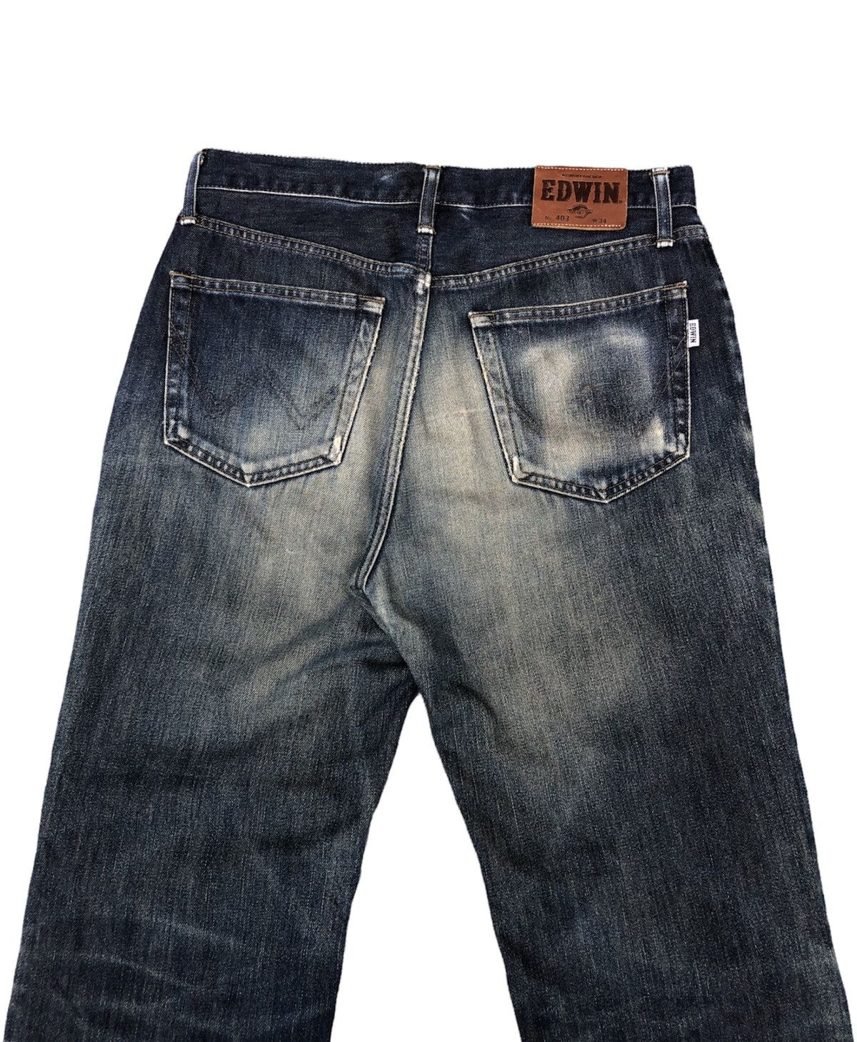 Edwin Last Drop🔥Rare🔥HOT🔥Edwin 403 Distressed Denim jeans Size US 34 / EU 50 - 4 Thumbnail