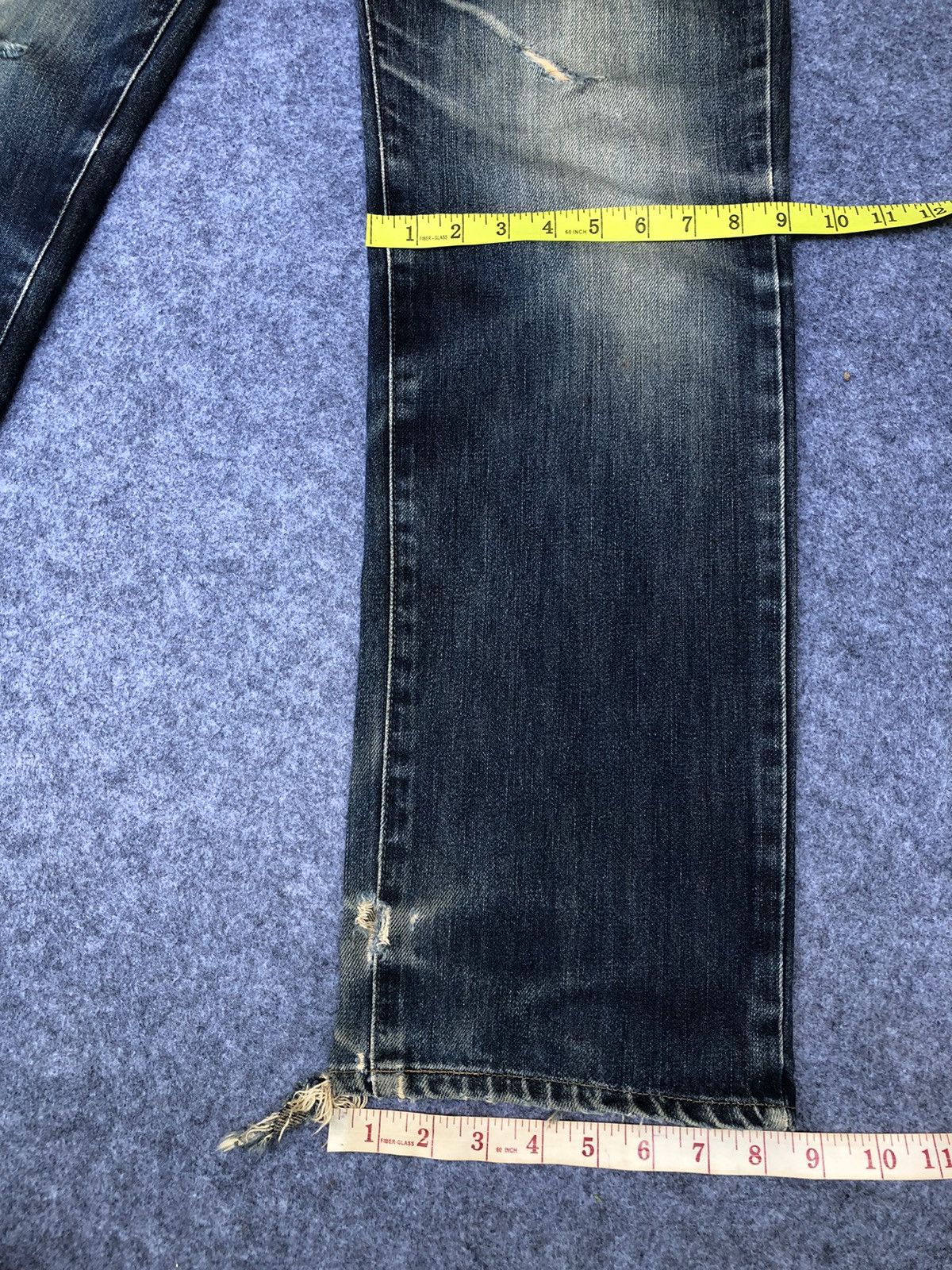 Edwin Last Drop🔥Rare🔥HOT🔥Edwin 403 Distressed Denim jeans Size US 34 / EU 50 - 15 Thumbnail