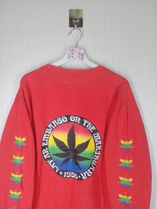 Vintage Vintage Marijuana Cannabis Rasta Big Logo Sweatshirt Size US L / EU 52-54 / 3 - 3 Thumbnail