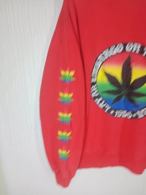 Vintage Vintage Marijuana Cannabis Rasta Big Logo Sweatshirt Size US L / EU 52-54 / 3 - 7 Thumbnail
