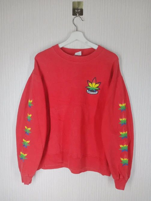 Vintage Vintage Marijuana Cannabis Rasta Big Logo Sweatshirt Size US L / EU 52-54 / 3 - 2 Thumbnail