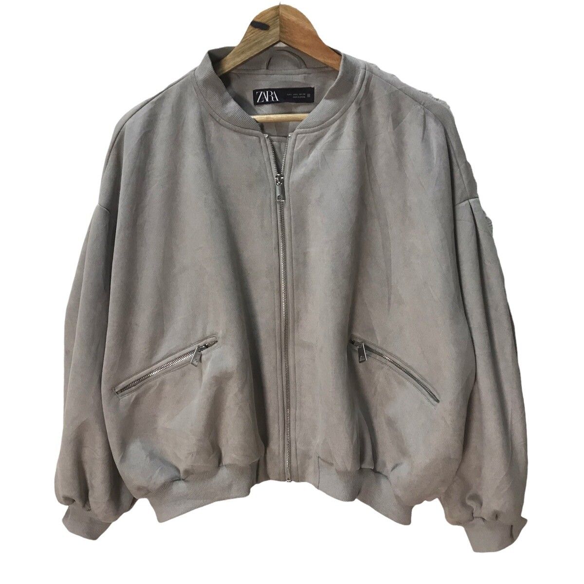 Zara Zara velvet baggie bomber jacket | Grailed