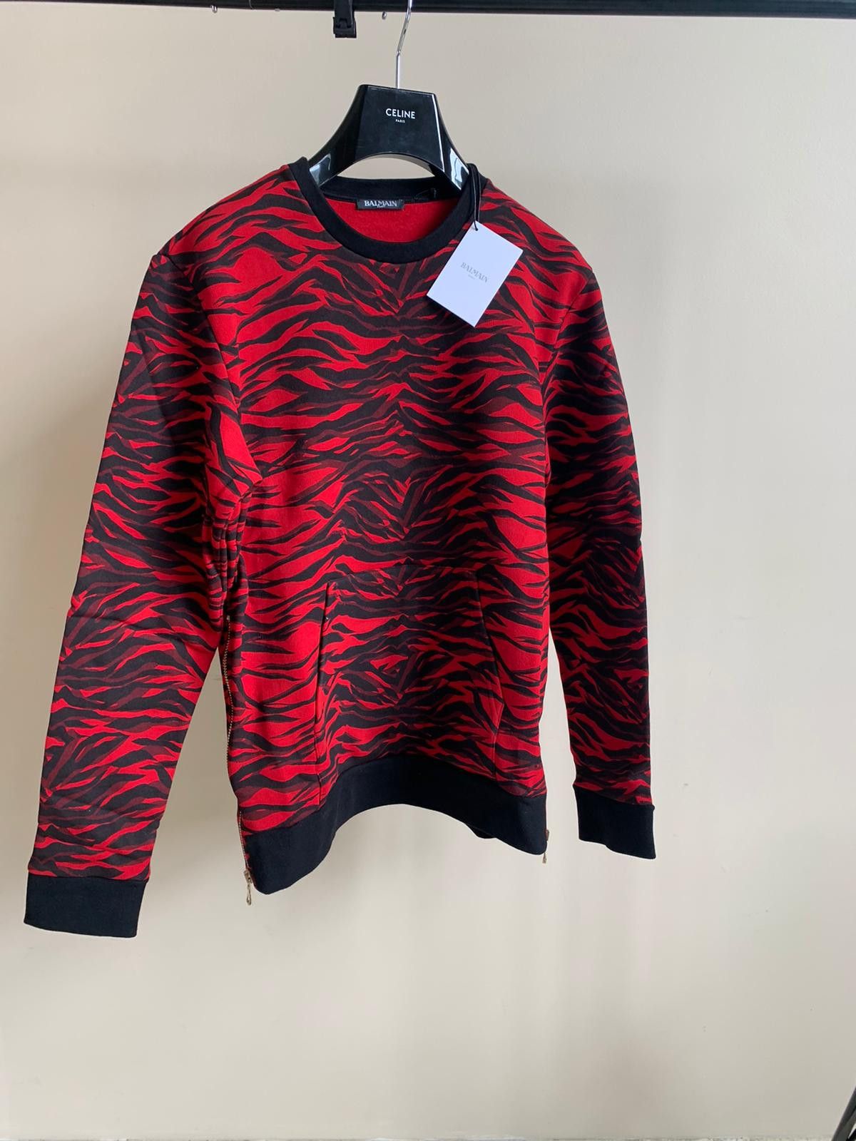 Balmain Tiger Camo Pullover in Red Tiger Camo Size US S / EU 44-46 / 1 - 2 Thumbnail