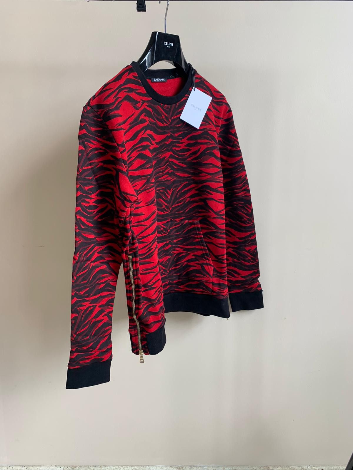 Balmain Tiger Camo Pullover in Red Tiger Camo Size US S / EU 44-46 / 1 - 6 Thumbnail