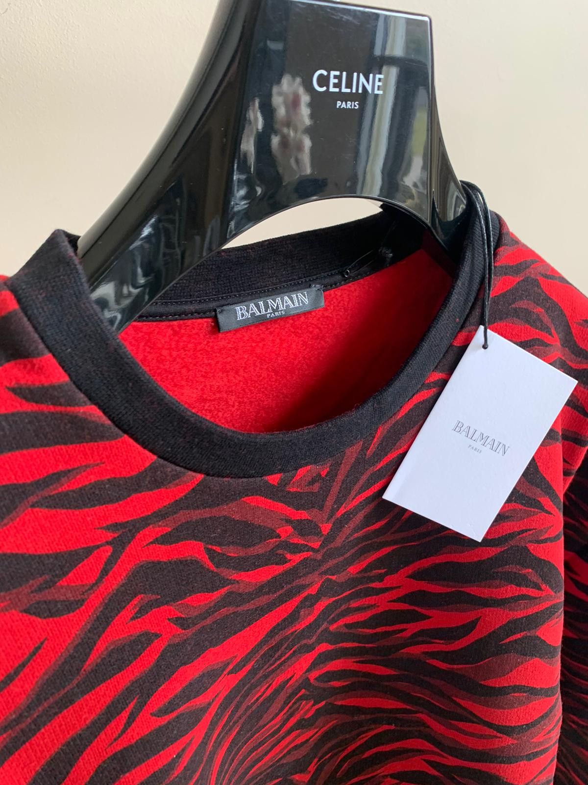 Balmain Tiger Camo Pullover in Red Tiger Camo Size US S / EU 44-46 / 1 - 11 Thumbnail