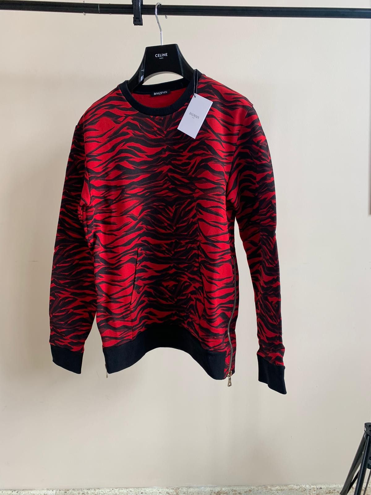 Balmain Tiger Camo Pullover in Red Tiger Camo Size US S / EU 44-46 / 1 - 5 Thumbnail