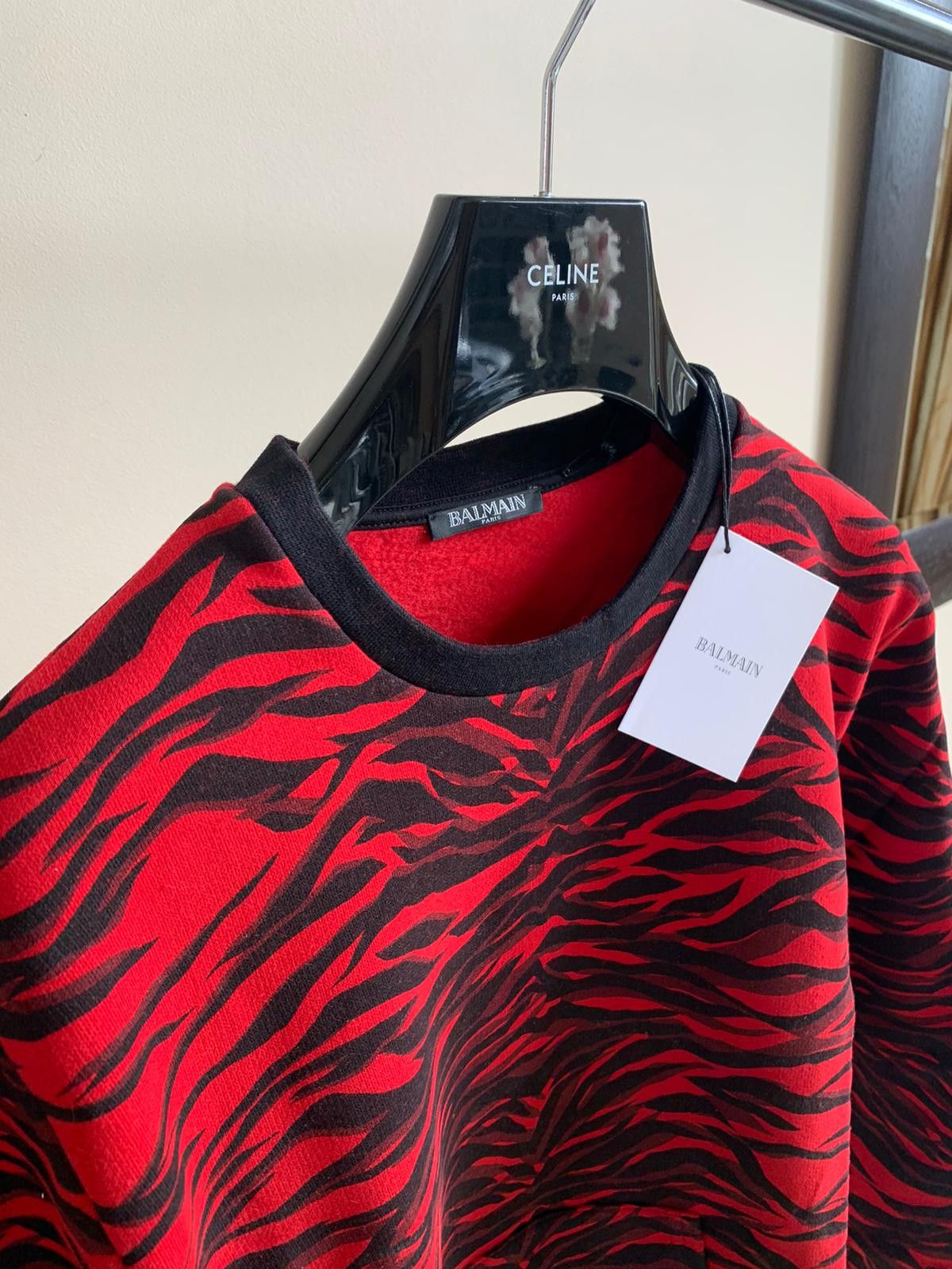 Balmain Tiger Camo Pullover in Red Tiger Camo Size US S / EU 44-46 / 1 - 12 Thumbnail
