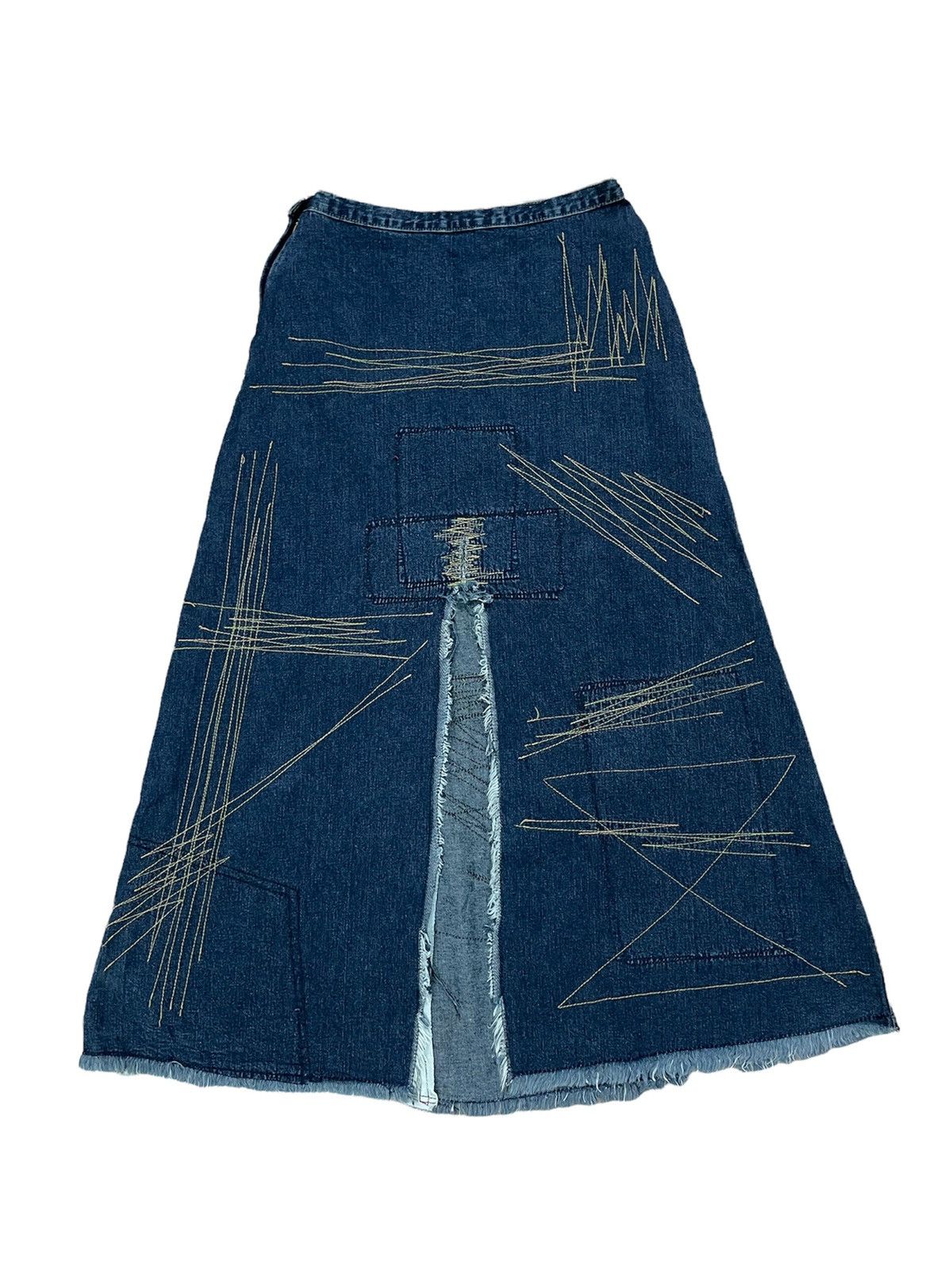 Designer × Hysteric Glamour × Japanese Brand Hysteric Glamour Denim Zigzag Designer Skirt Size 27" / US 4 / IT 40 - 9 Thumbnail