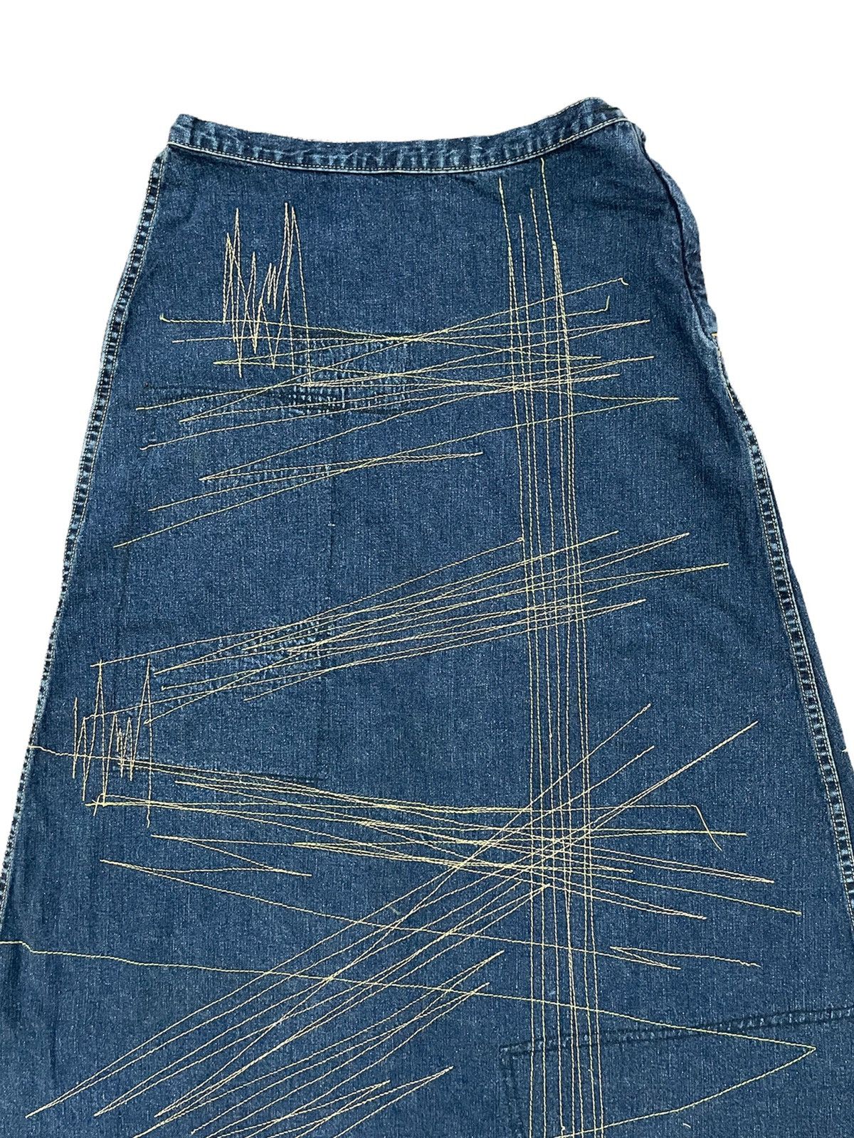 Designer × Hysteric Glamour × Japanese Brand Hysteric Glamour Denim Zigzag Designer Skirt Size 27" / US 4 / IT 40 - 3 Thumbnail
