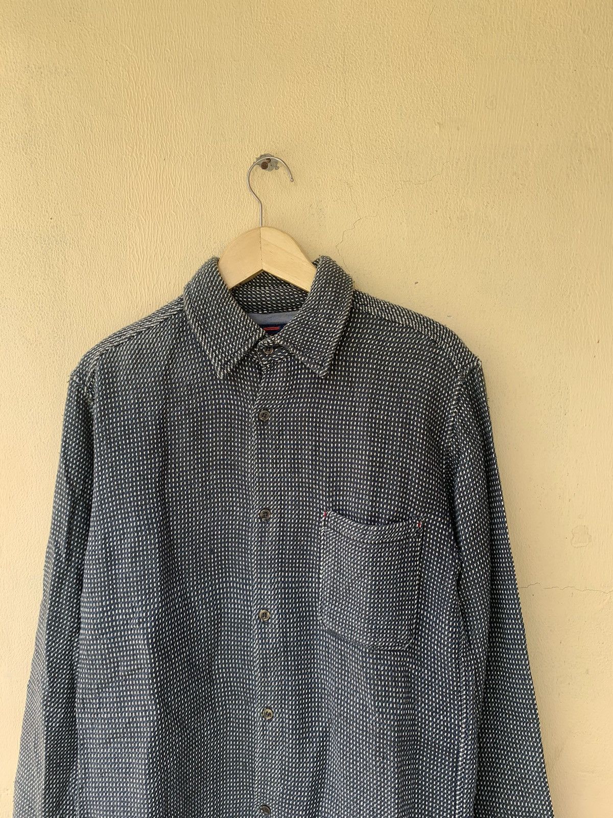 Japanese Brand × Toyo Enterprises × Vintage Gaijin Made sashiko stich Boro Flannel Size US M / EU 48-50 / 2 - 2 Thumbnail