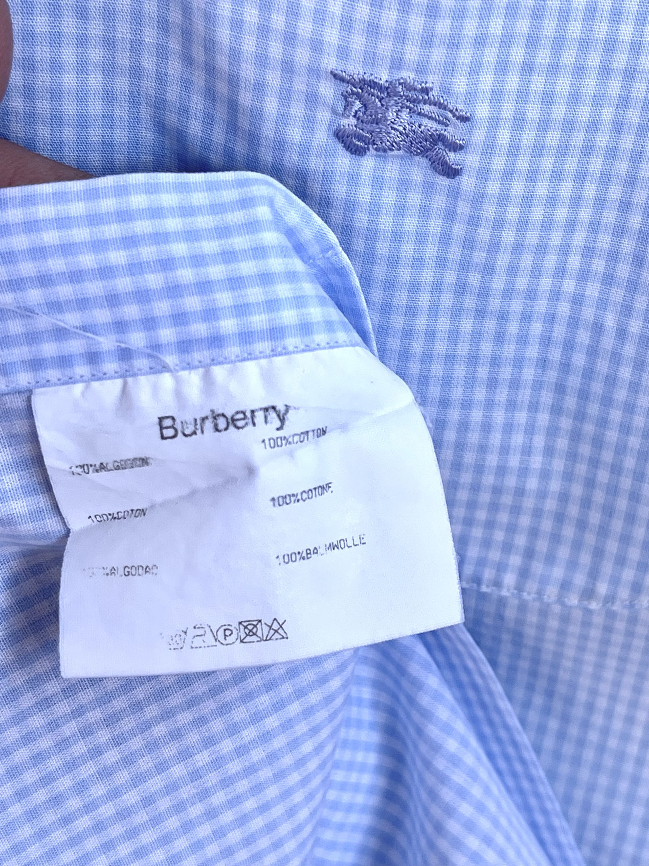 Burberry Burberry summer shirt tshirt size L plaid checkered Size US L / EU 52-54 / 3 - 6 Thumbnail