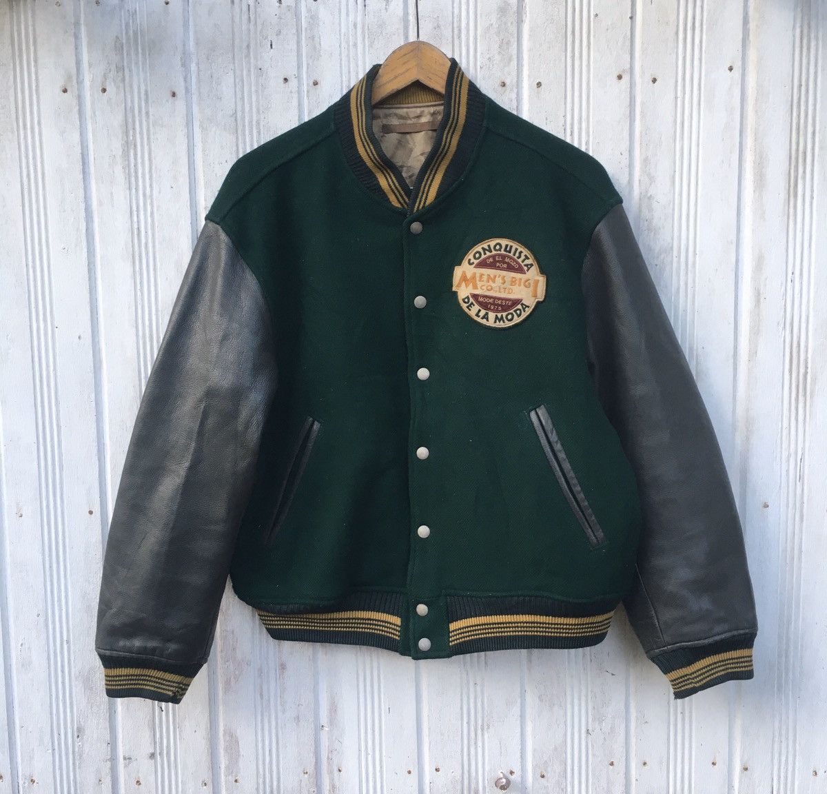 Japanese Brand × Vintage Vintage Conquista De La Moda Mens Bigi Varsity Leather Size US L / EU 52-54 / 3 - 1 Thumbnail