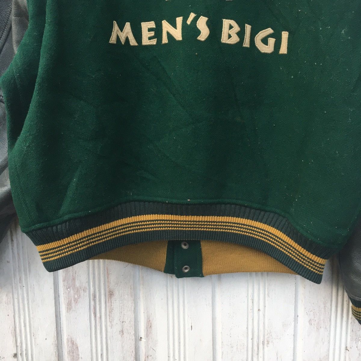 Japanese Brand × Vintage Vintage Conquista De La Moda Mens Bigi Varsity Leather Size US L / EU 52-54 / 3 - 12 Thumbnail