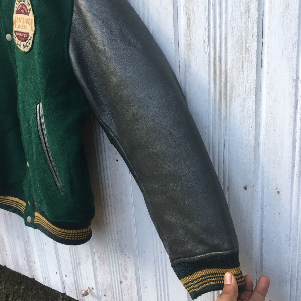 Japanese Brand × Vintage Vintage Conquista De La Moda Mens Bigi Varsity Leather Size US L / EU 52-54 / 3 - 4 Thumbnail