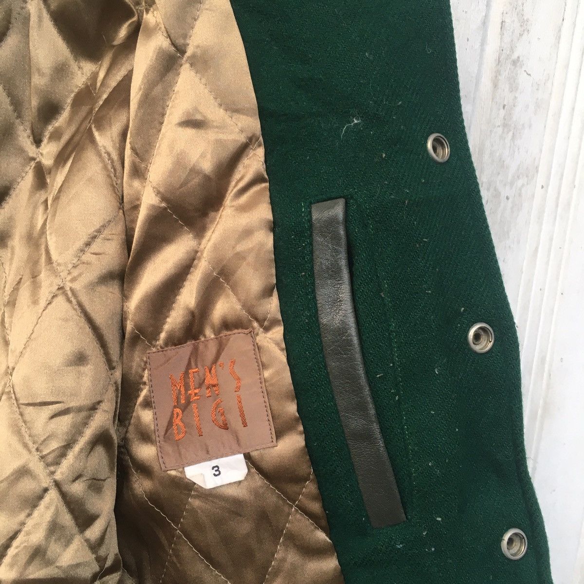 Japanese Brand × Vintage Vintage Conquista De La Moda Mens Bigi Varsity Leather Size US L / EU 52-54 / 3 - 19 Thumbnail