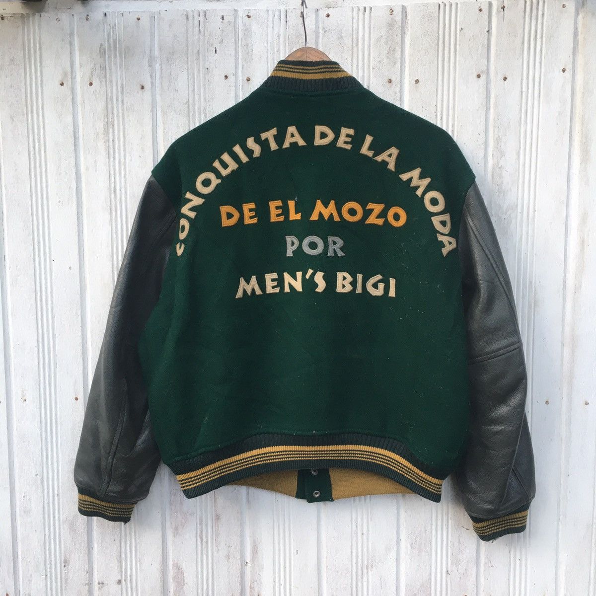 Japanese Brand × Vintage Vintage Conquista De La Moda Mens Bigi Varsity Leather Size US L / EU 52-54 / 3 - 9 Thumbnail