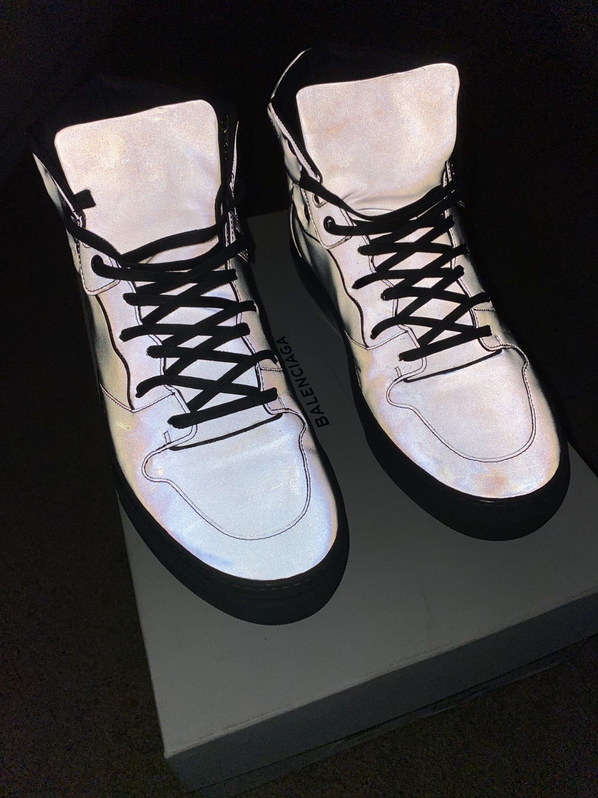 Balenciaga Balenciaga 3M Reflective High Top Sneakers Size US 9 / EU 42 - 11 Thumbnail