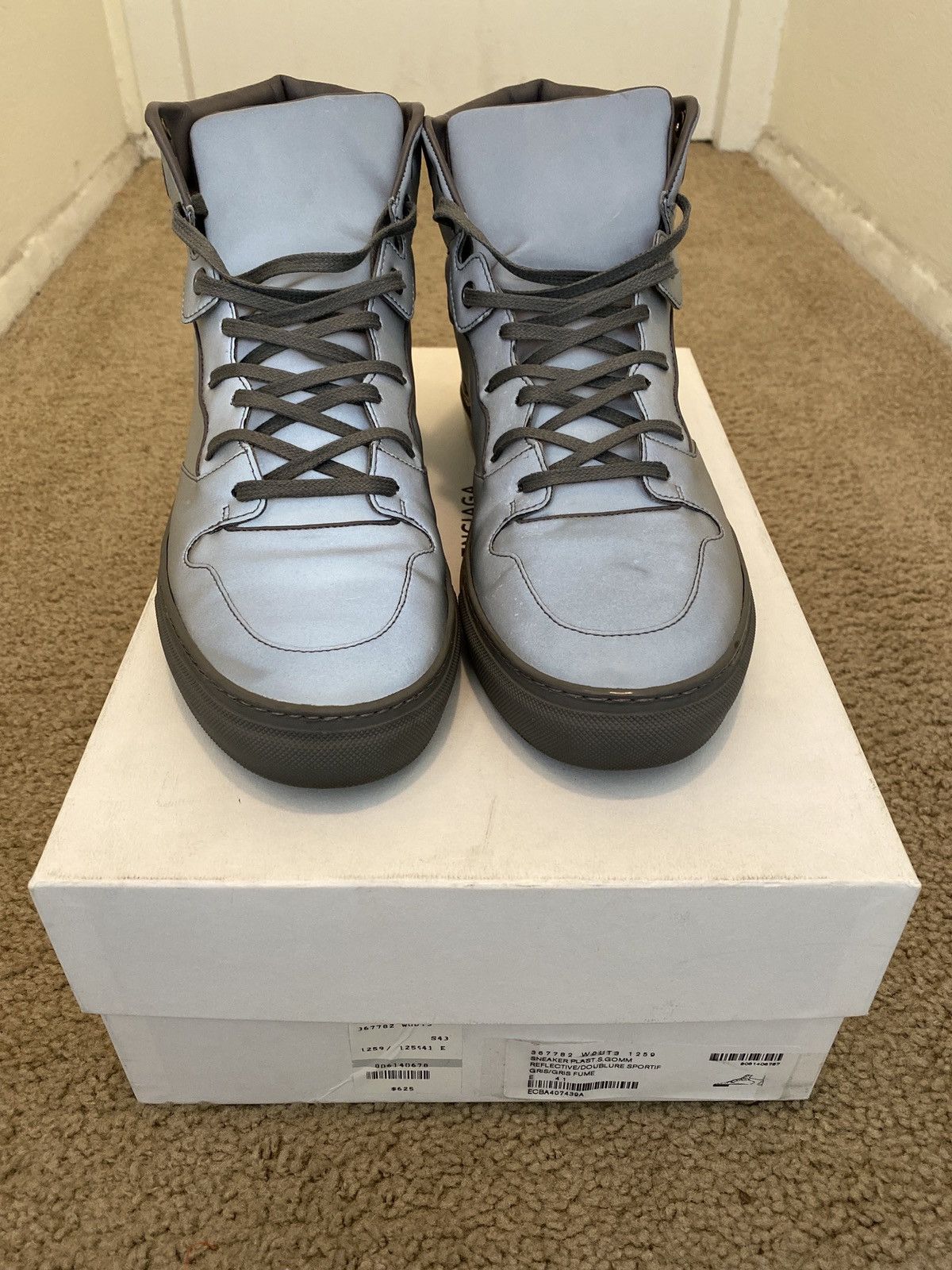 Balenciaga Balenciaga 3M Reflective High Top Sneakers Size US 9 / EU 42 - 2 Thumbnail