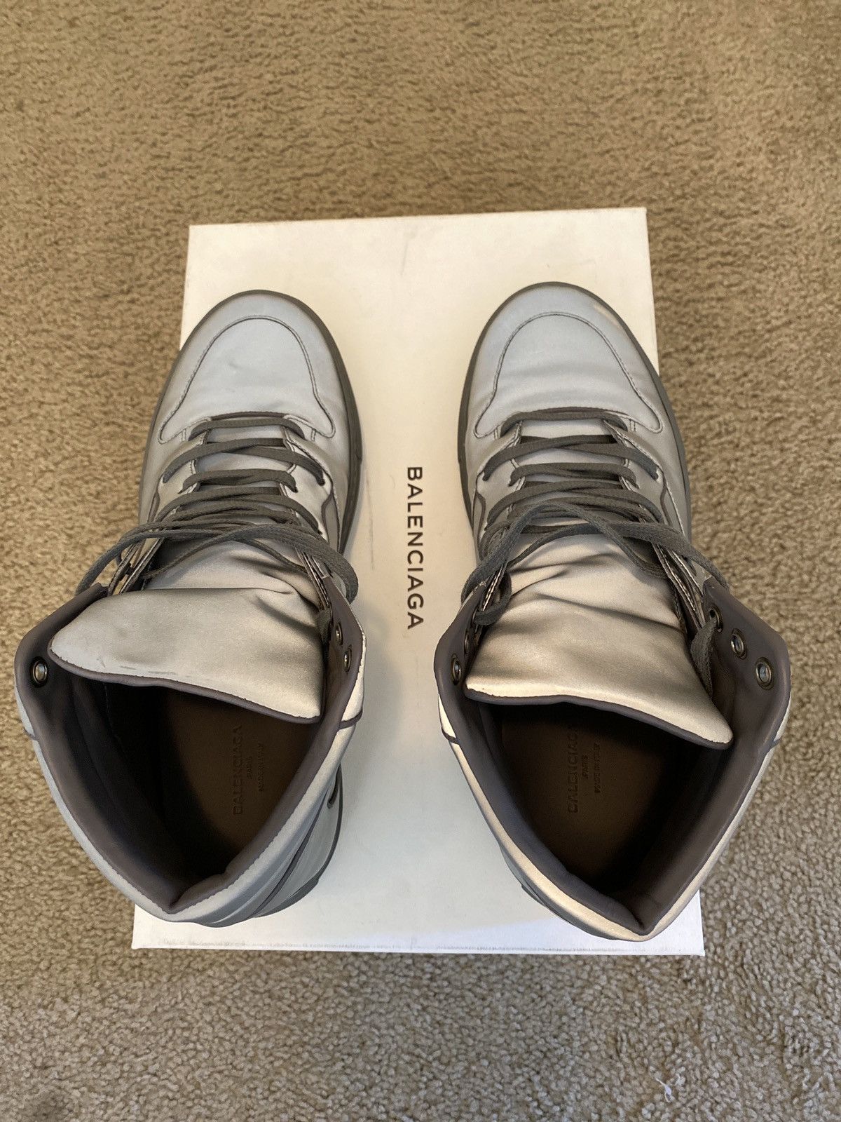 Balenciaga Balenciaga 3M Reflective High Top Sneakers Size US 9 / EU 42 - 9 Thumbnail