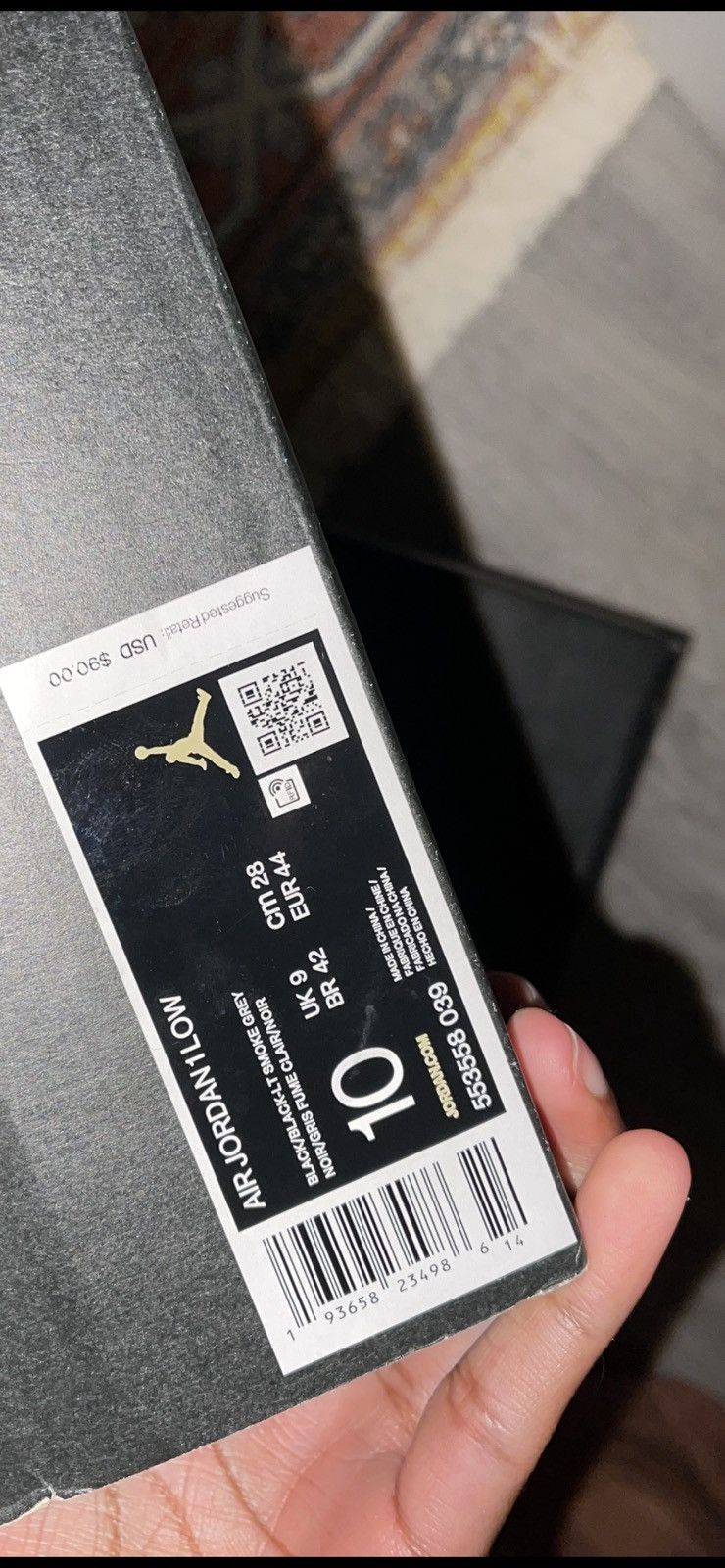 Jordan Brand Air Jordan low black white grey 10 Size US 10 / EU 43 - 7 Thumbnail