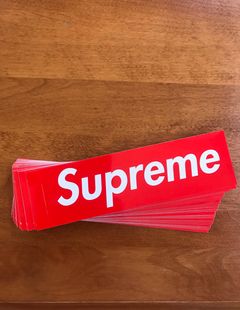 Supreme Box Logo Sticker - Cut Up - Red – Fan Cave