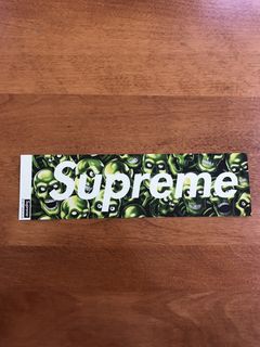 Supreme Skull Pile Glow in the dark Box Logo Green Sticker | Grailed