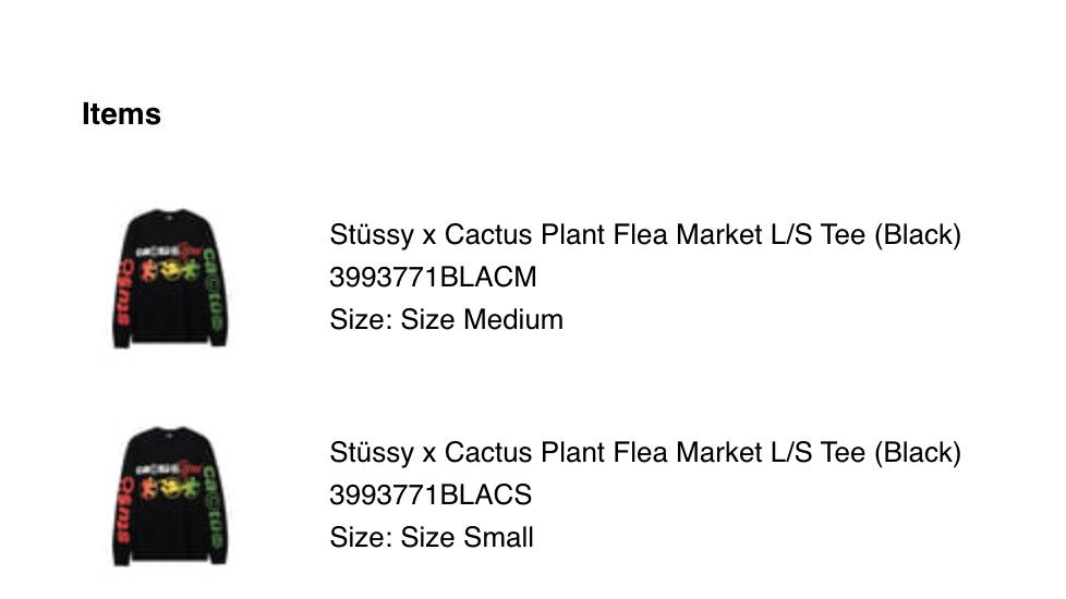 Cactus Plant Flea Market × Stussy STÜSSY & CPFM SPORT LS TEE Size US S / EU 44-46 / 1 - 9 Thumbnail