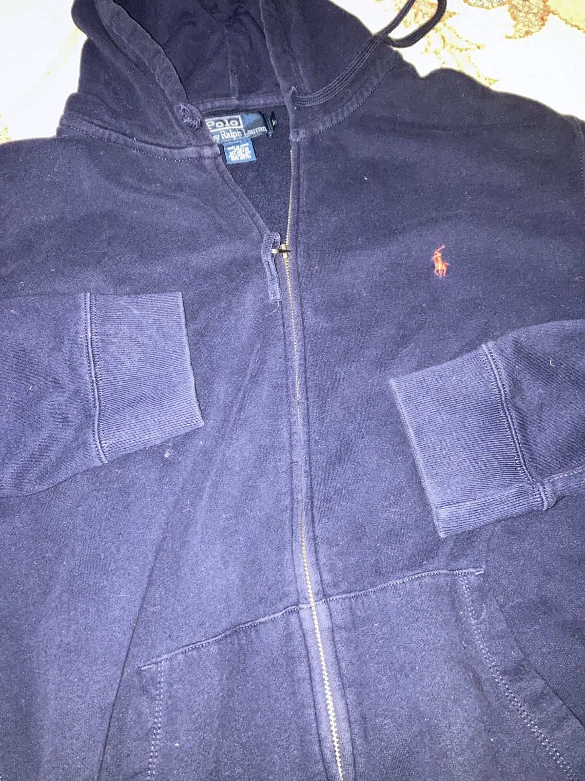 Polo Ralph Lauren VTG POLO RALPH LAUREN Full Zip Hoodie Large Blue Size US L / EU 52-54 / 3 - 3 Thumbnail
