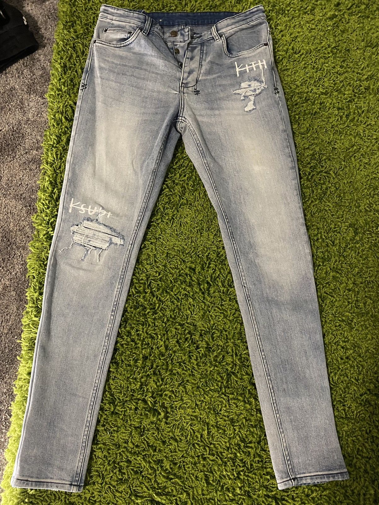 image of Kith x Ksubi Chitch Jeans Size 32 in Blue, Men's
