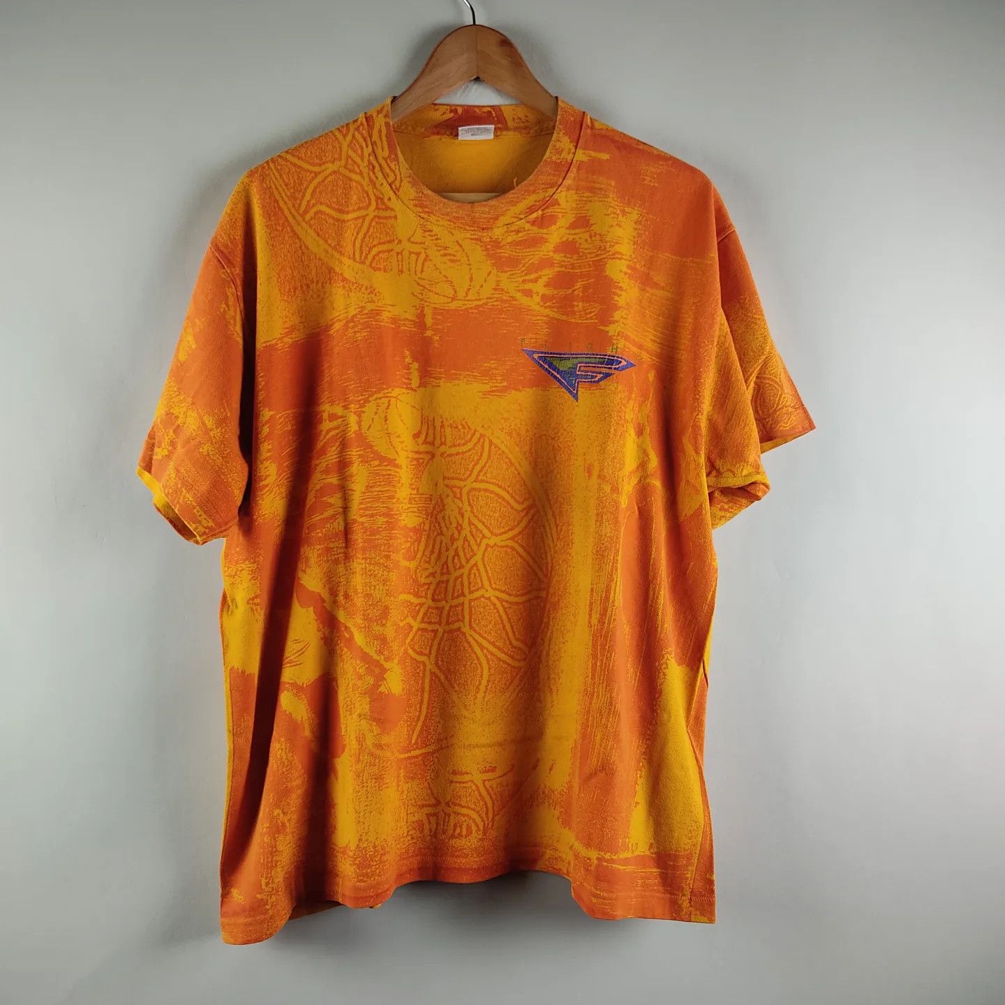 Nike × Vintage 90's Nike Flight All Over Print T Shirt Size US L / EU 52-54 / 3 - 1 Thumbnail