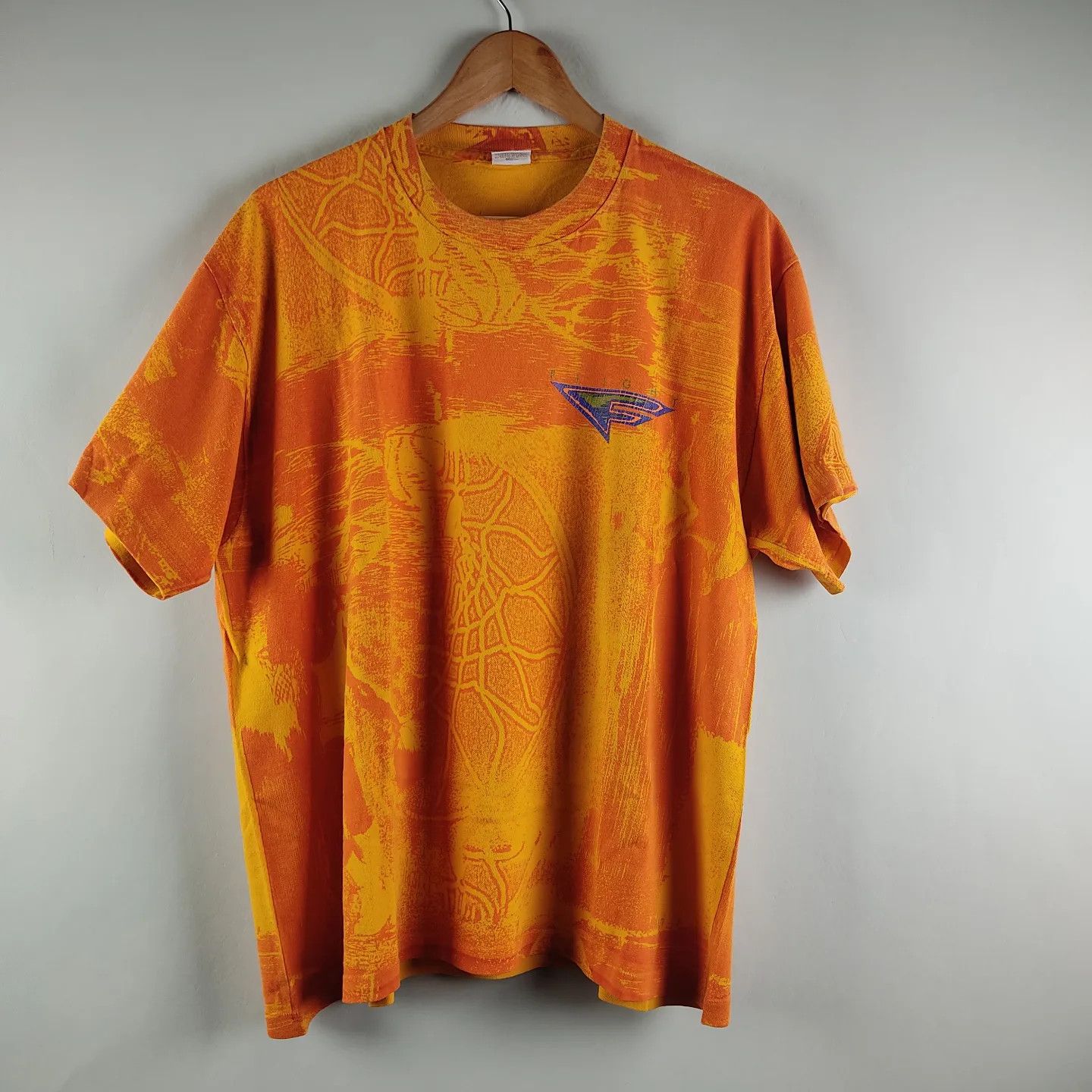 Nike × Vintage 90's Nike Flight All Over Print T Shirt Size US L / EU 52-54 / 3 - 7 Thumbnail