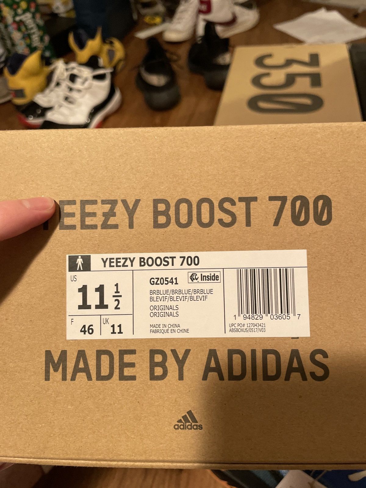 Adidas × Kanye West Yeezy 700 Bright Blue Size US 11.5 / EU 44-45 - 8 Thumbnail