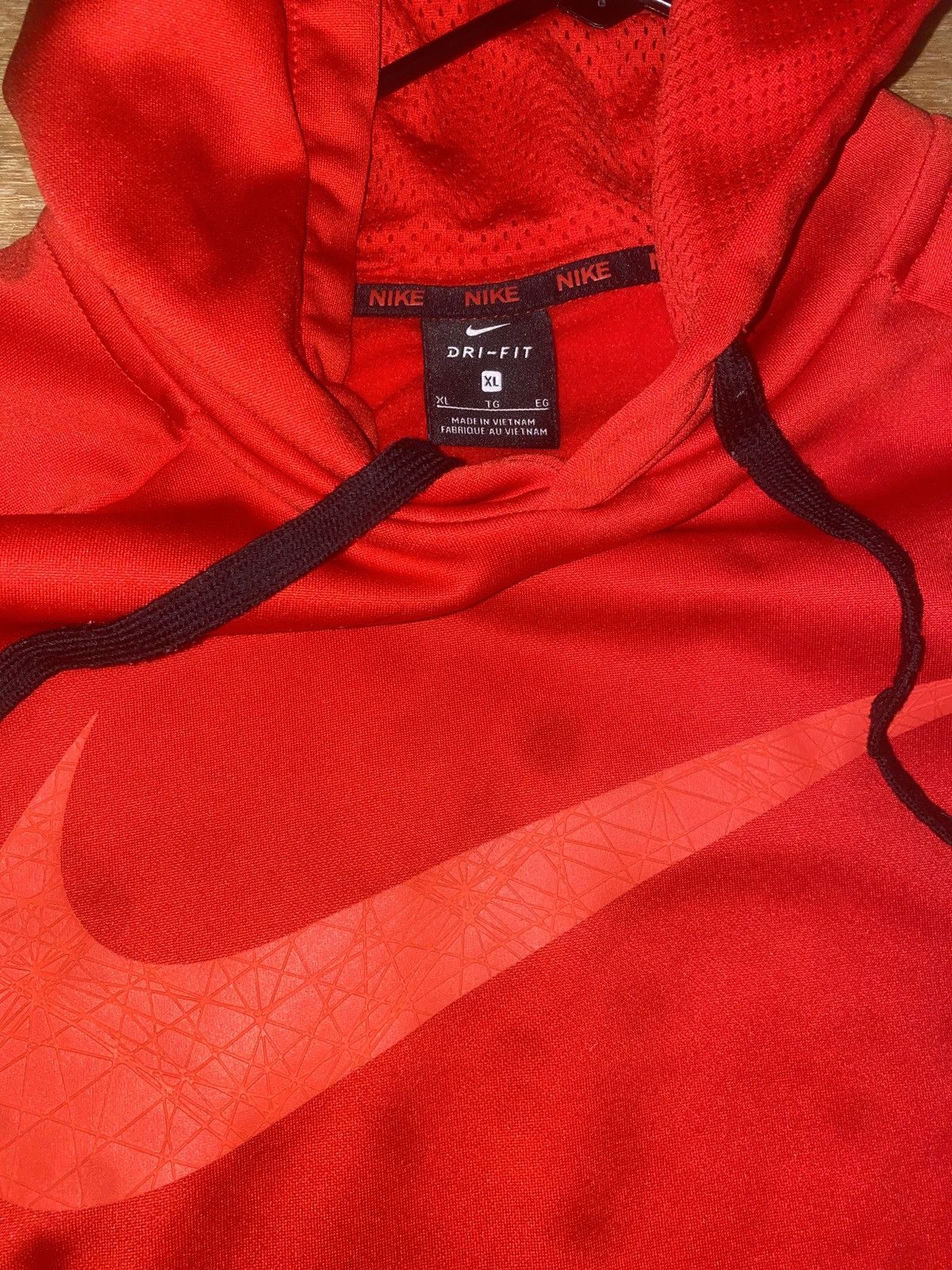 Nike × Vintage Nike Dri-Fit Red Hoodie XL Size US XL / EU 56 / 4 - 2 Thumbnail