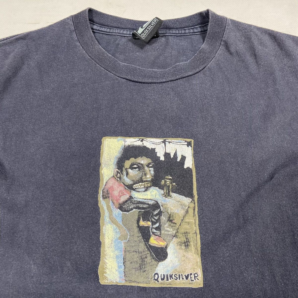 Quiksilver QUIKSILVER ARCHIVE 1990s RARE SUNFADED VINTAGE TEE - № 237 Size US L / EU 52-54 / 3 - 2 Thumbnail