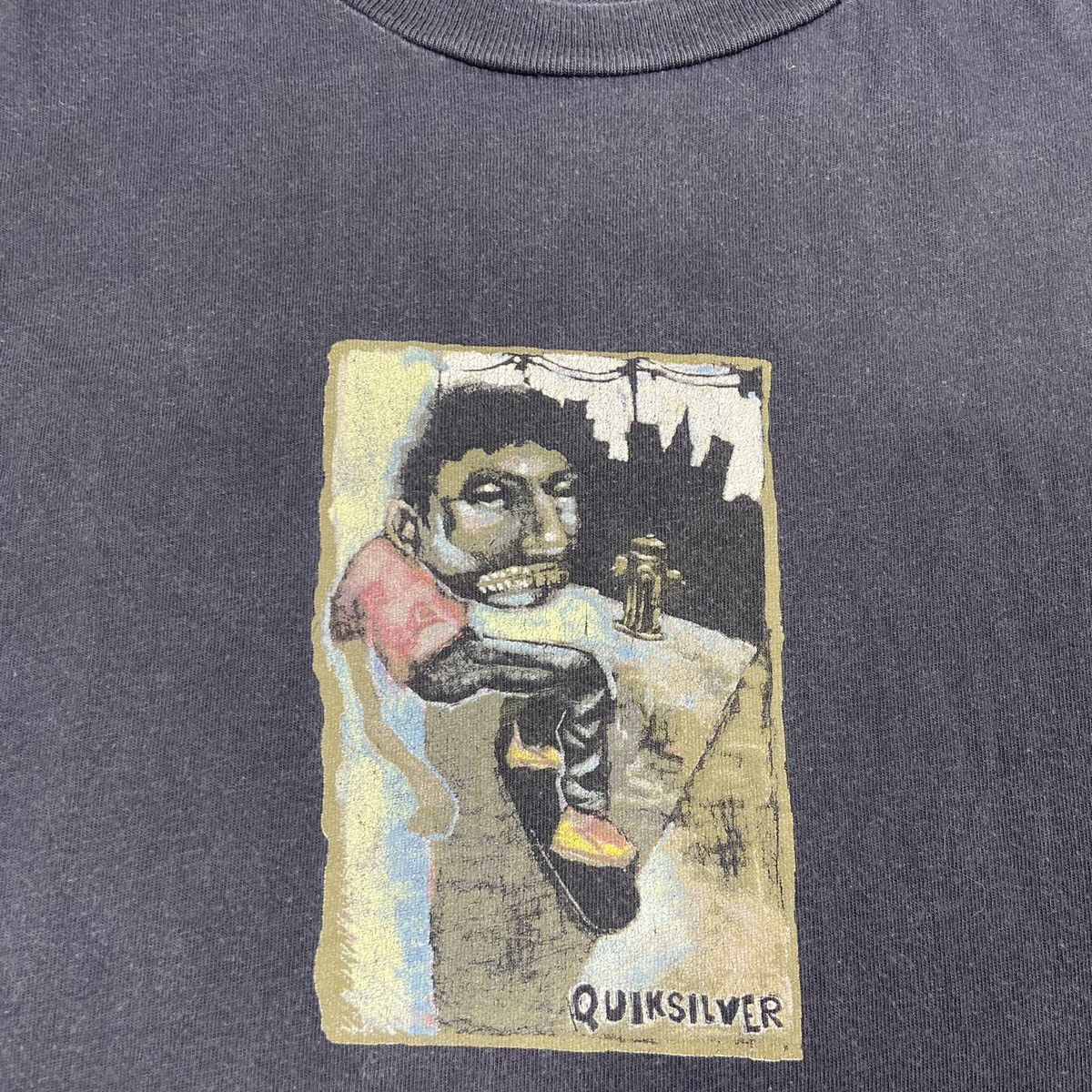 Quiksilver QUIKSILVER ARCHIVE 1990s RARE SUNFADED VINTAGE TEE - № 237 Size US L / EU 52-54 / 3 - 3 Thumbnail