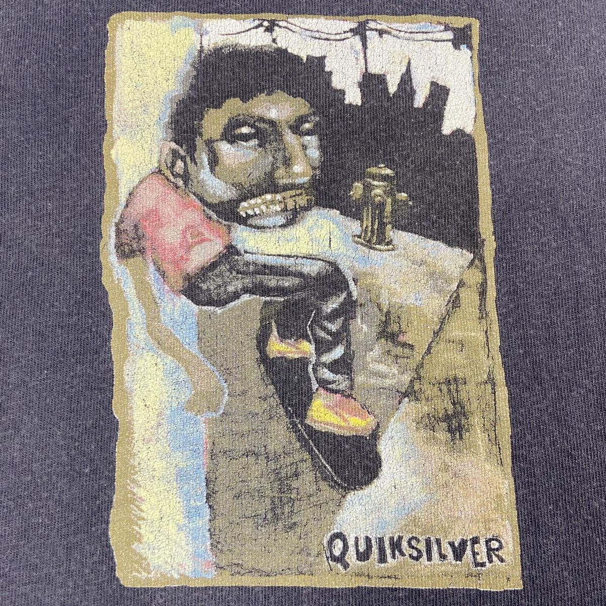 Quiksilver QUIKSILVER ARCHIVE 1990s RARE SUNFADED VINTAGE TEE - № 237 Size US L / EU 52-54 / 3 - 4 Thumbnail