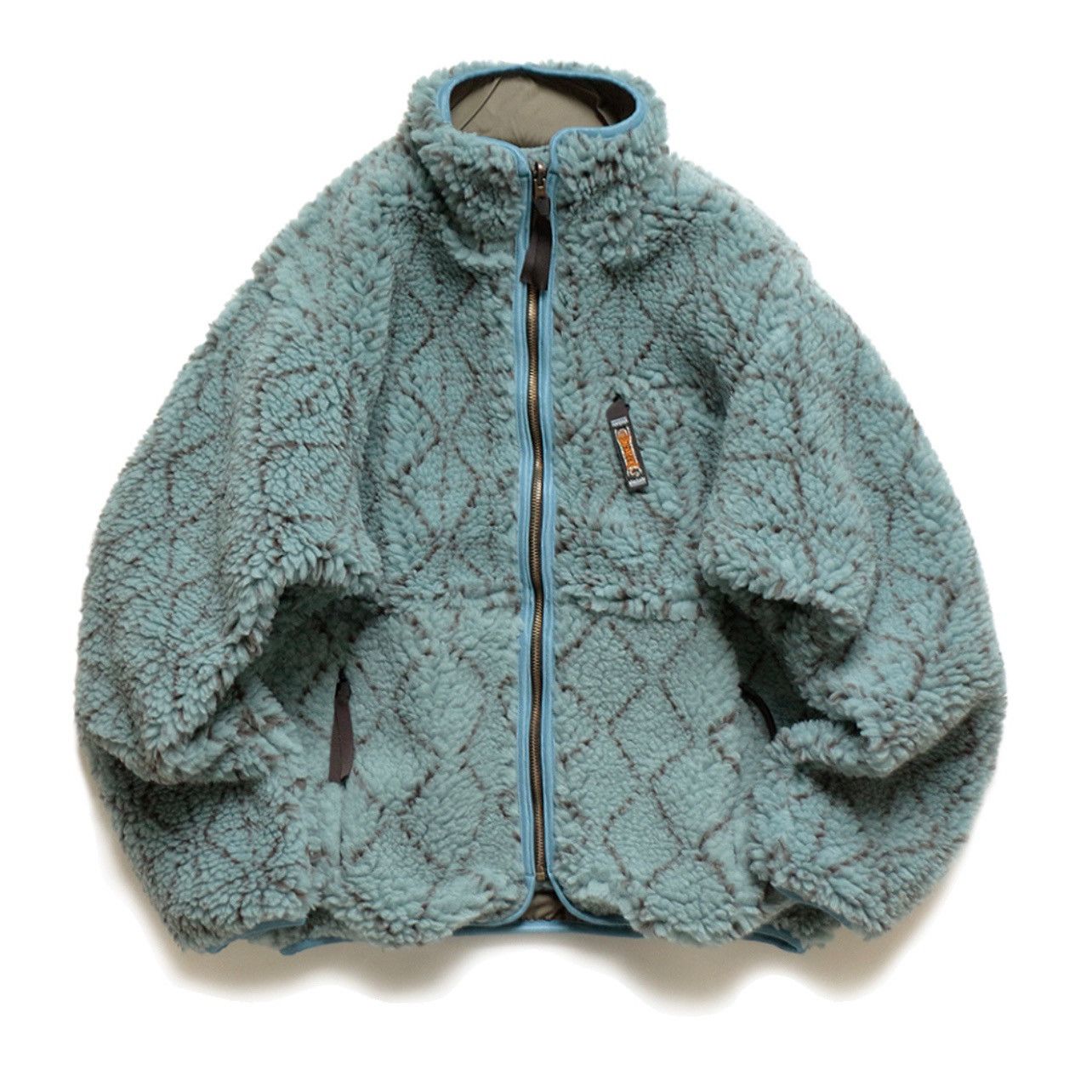 image of Kapital Sashiko Dogi Fleece Reversible Jacket Size 4 in Blue, Men's