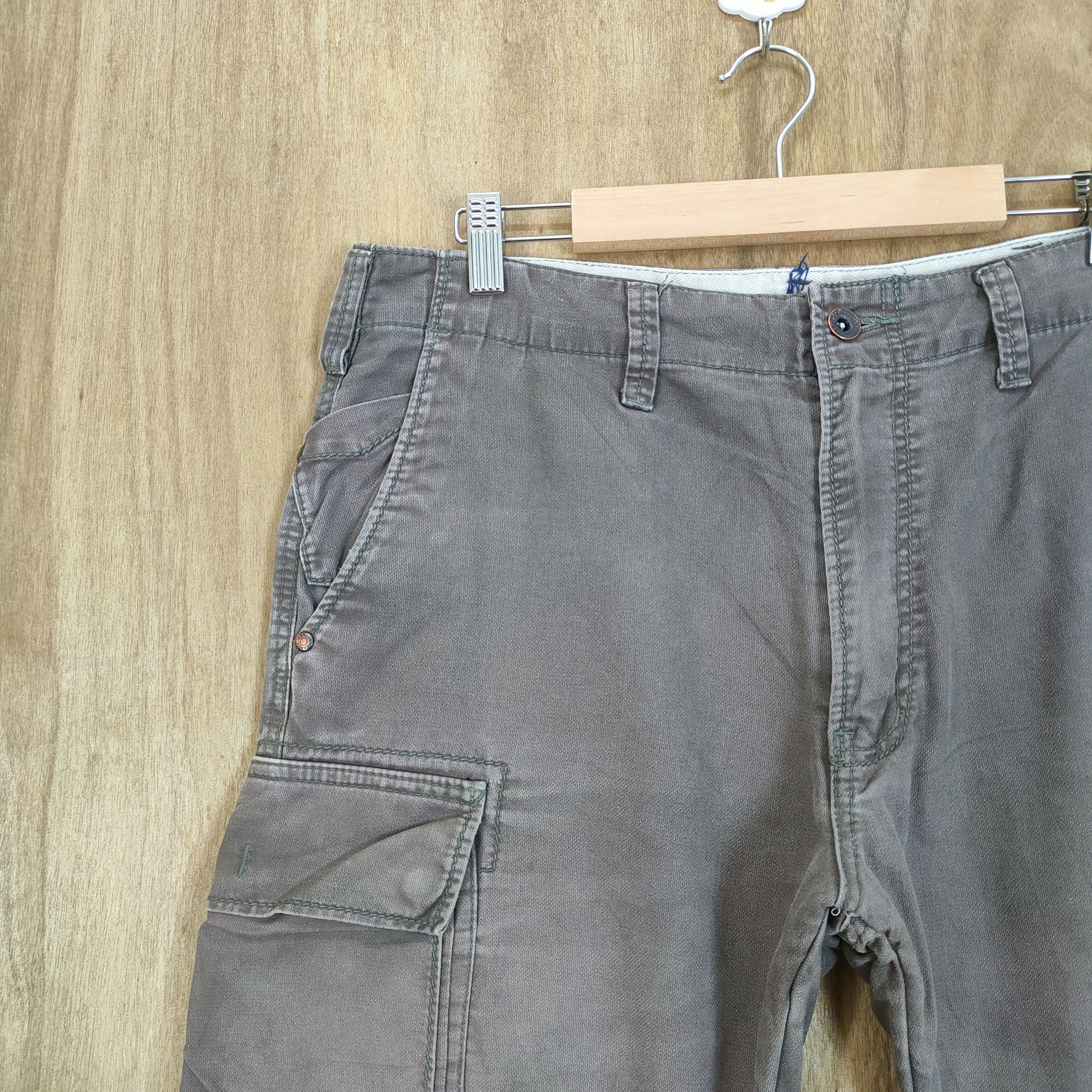Japanese Brand EVENRIVER FADED WORKWEAR CARGO PANTS Size US 34 / EU 50 - 6 Thumbnail