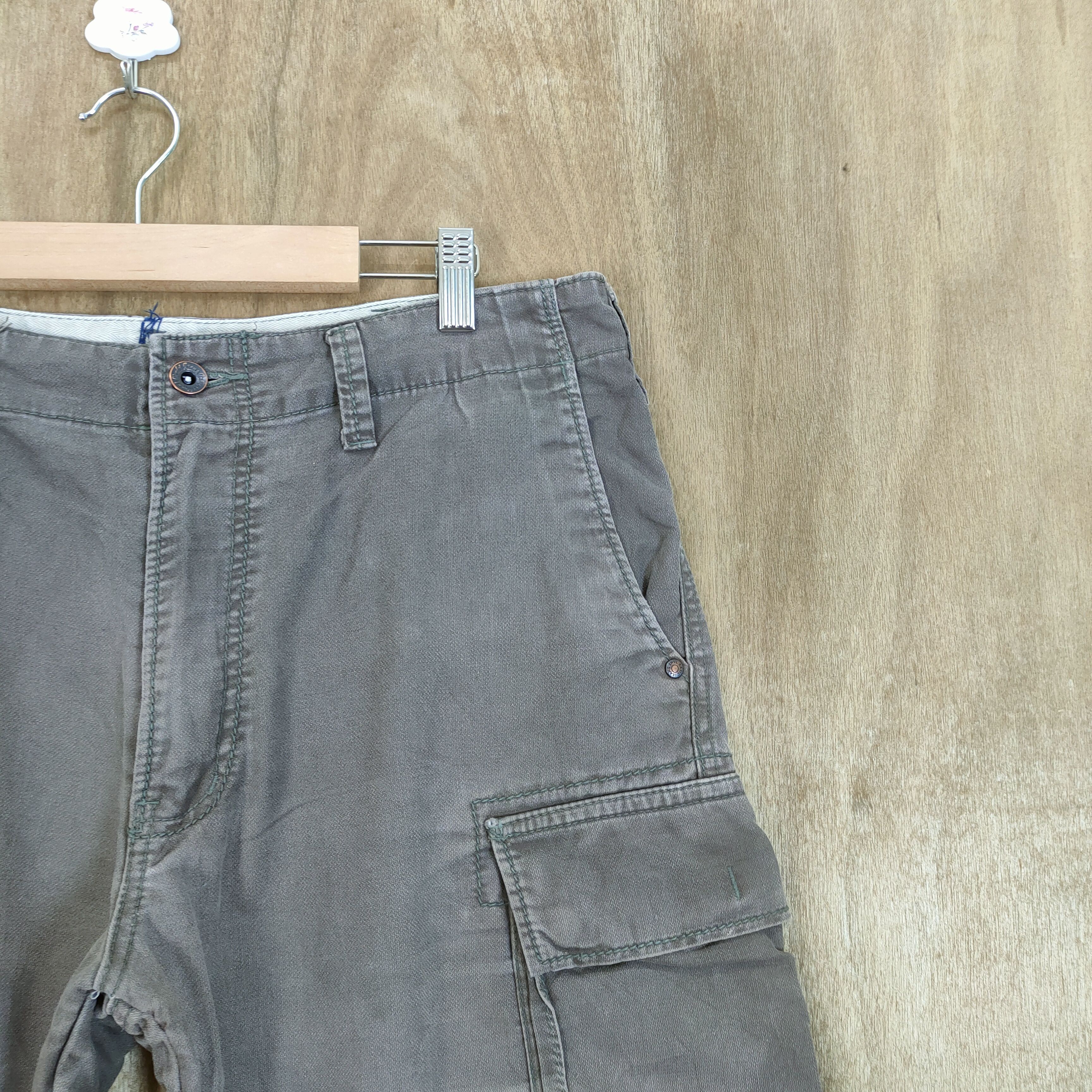 Japanese Brand EVENRIVER FADED WORKWEAR CARGO PANTS Size US 34 / EU 50 - 7 Thumbnail