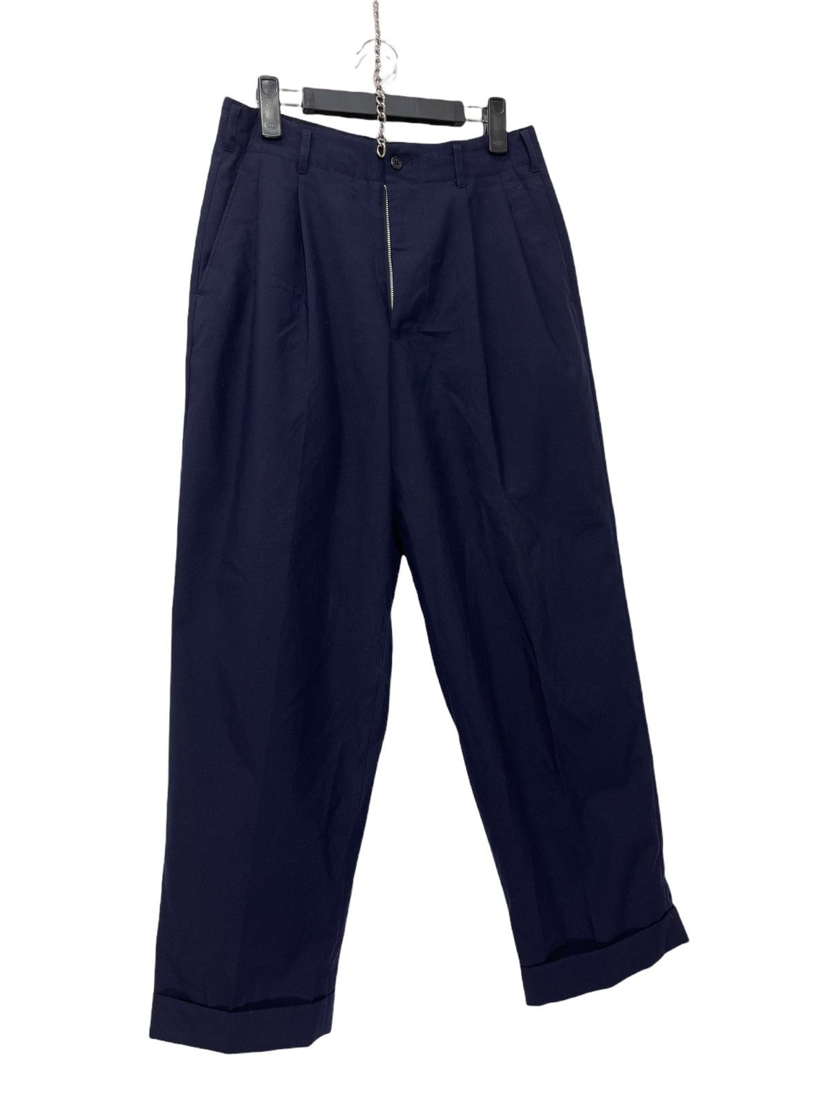 Yohji Yamamoto Yohji Yamamoto Wide Trouser for Central Railway Japan 32🟦 Size US 29 - 3 Thumbnail