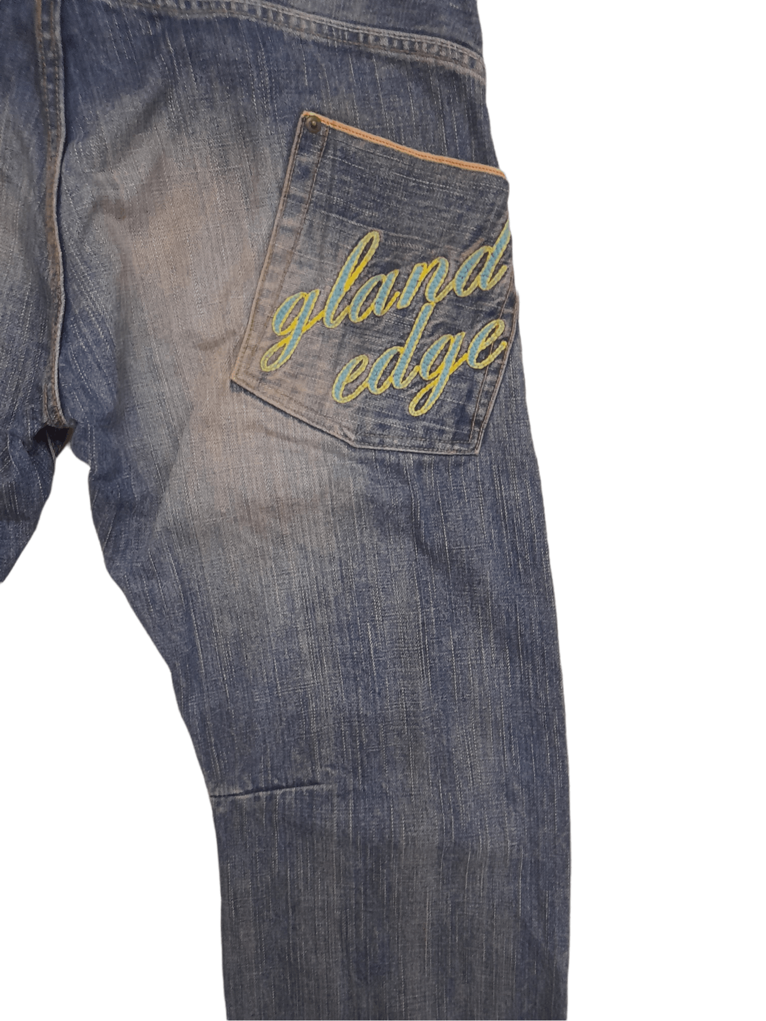 Japanese Brand Gland Edge Selvedge Distressed Denim Japan (E251) Size US 34 / EU 50 - 2 Thumbnail