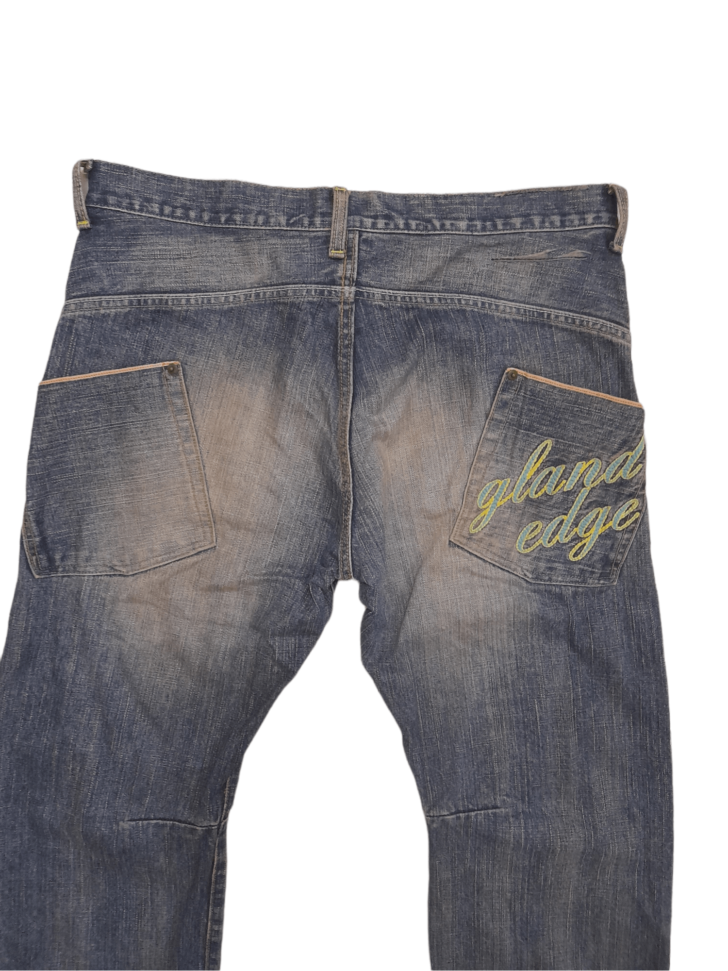 Japanese Brand Gland Edge Selvedge Distressed Denim Japan (E251) Size US 34 / EU 50 - 3 Thumbnail