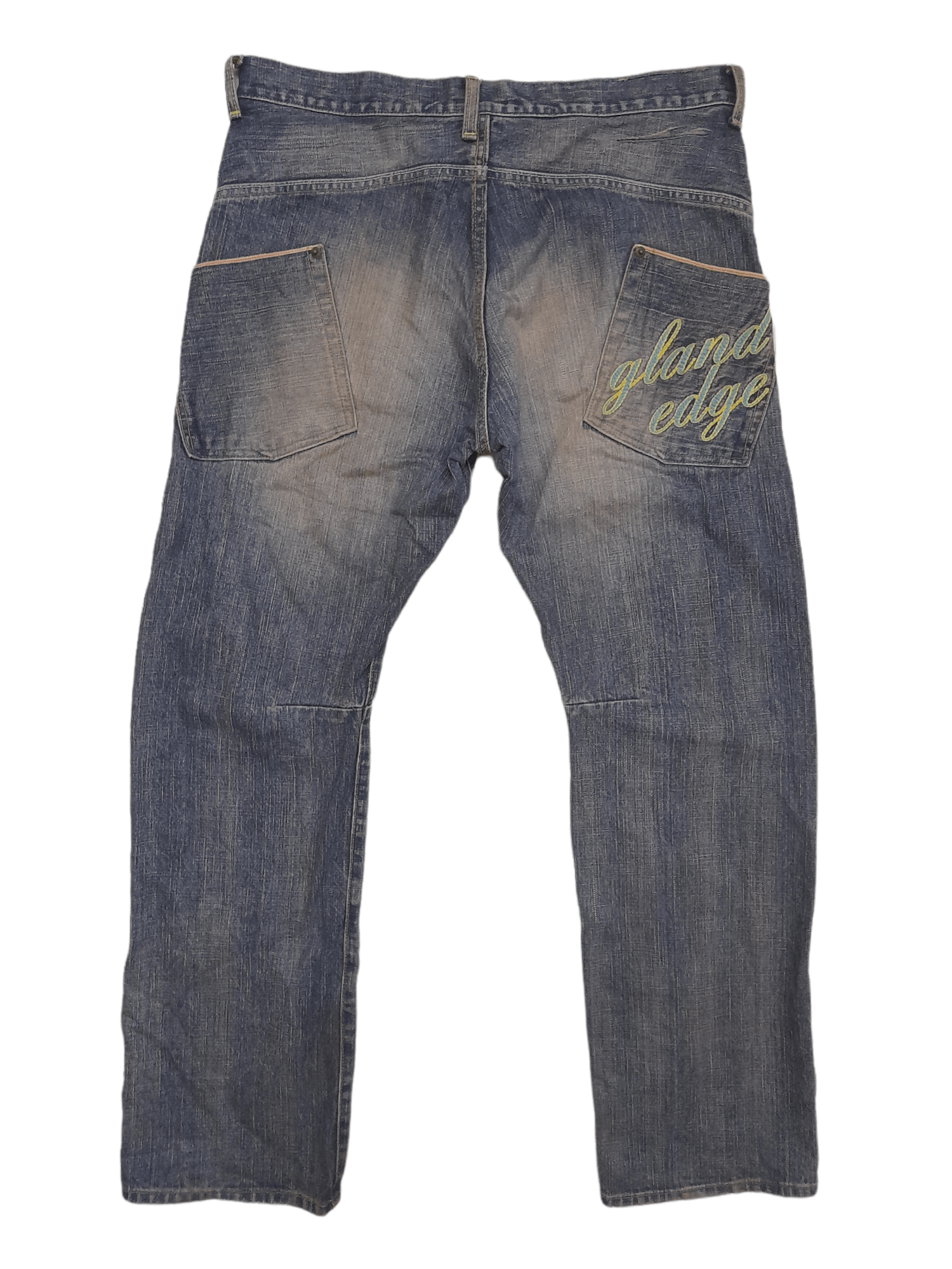 Japanese Brand Gland Edge Selvedge Distressed Denim Japan (E251) Size US 34 / EU 50 - 1 Thumbnail