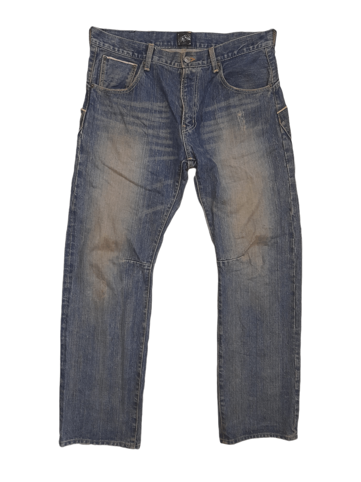 Japanese Brand Gland Edge Selvedge Distressed Denim Japan (E251) Size US 34 / EU 50 - 5 Thumbnail