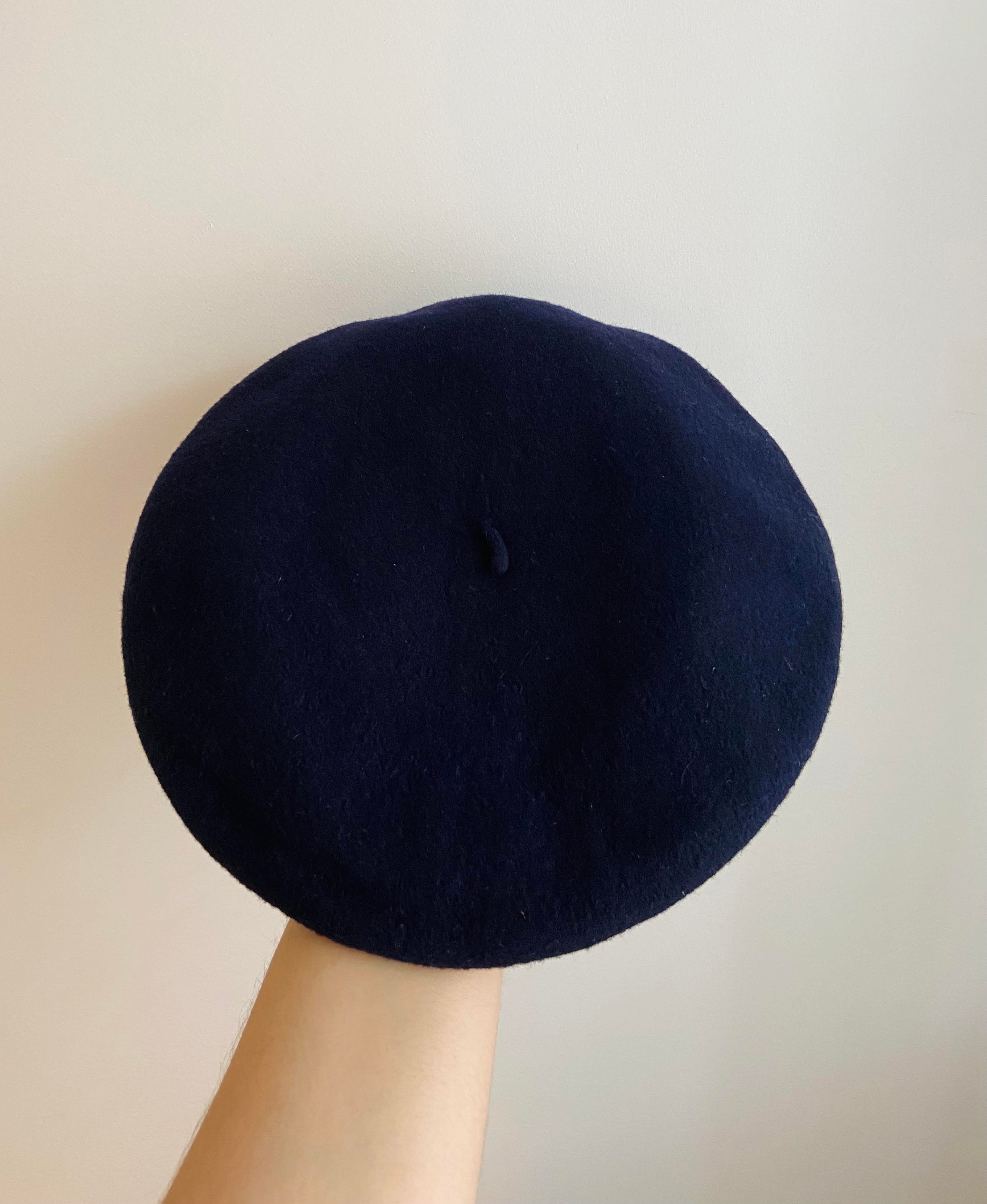 Vintage 60s Vintage Original Basque Navy Blue Beret | Grailed