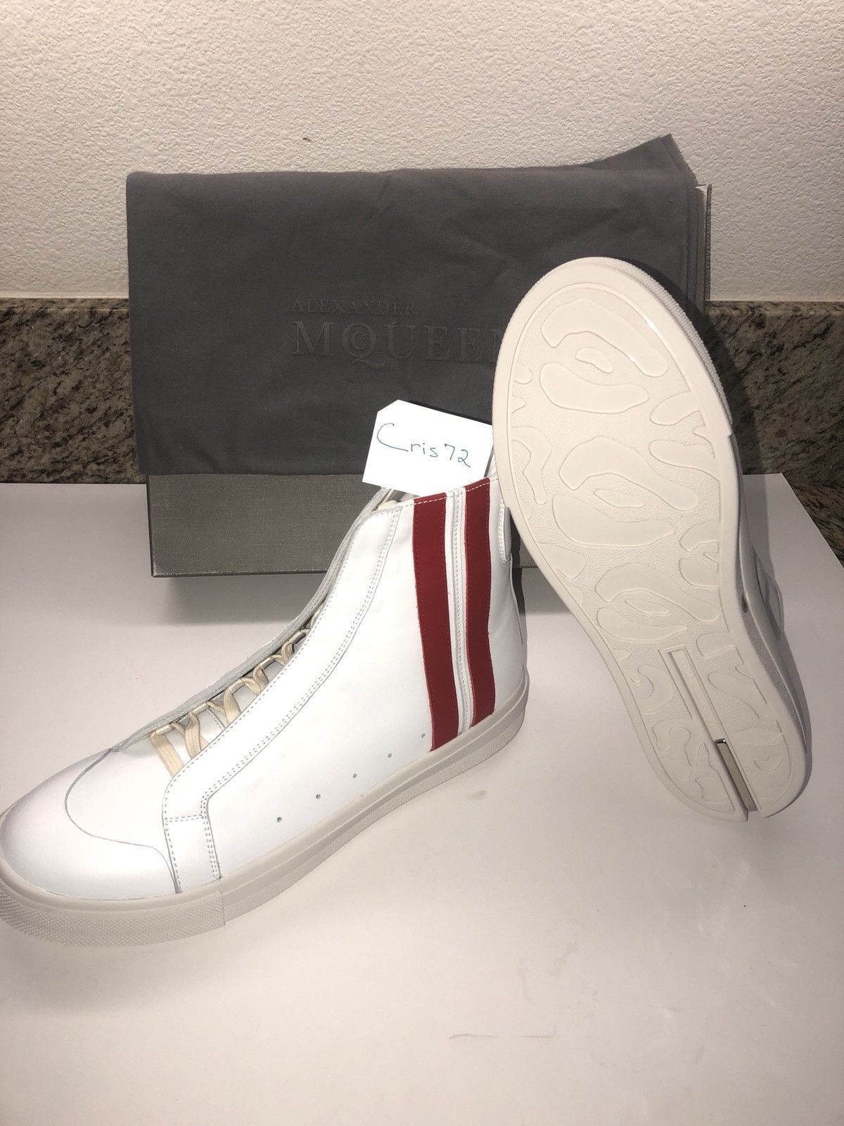 Alexander McQueen Side Stripe High top Sneakers