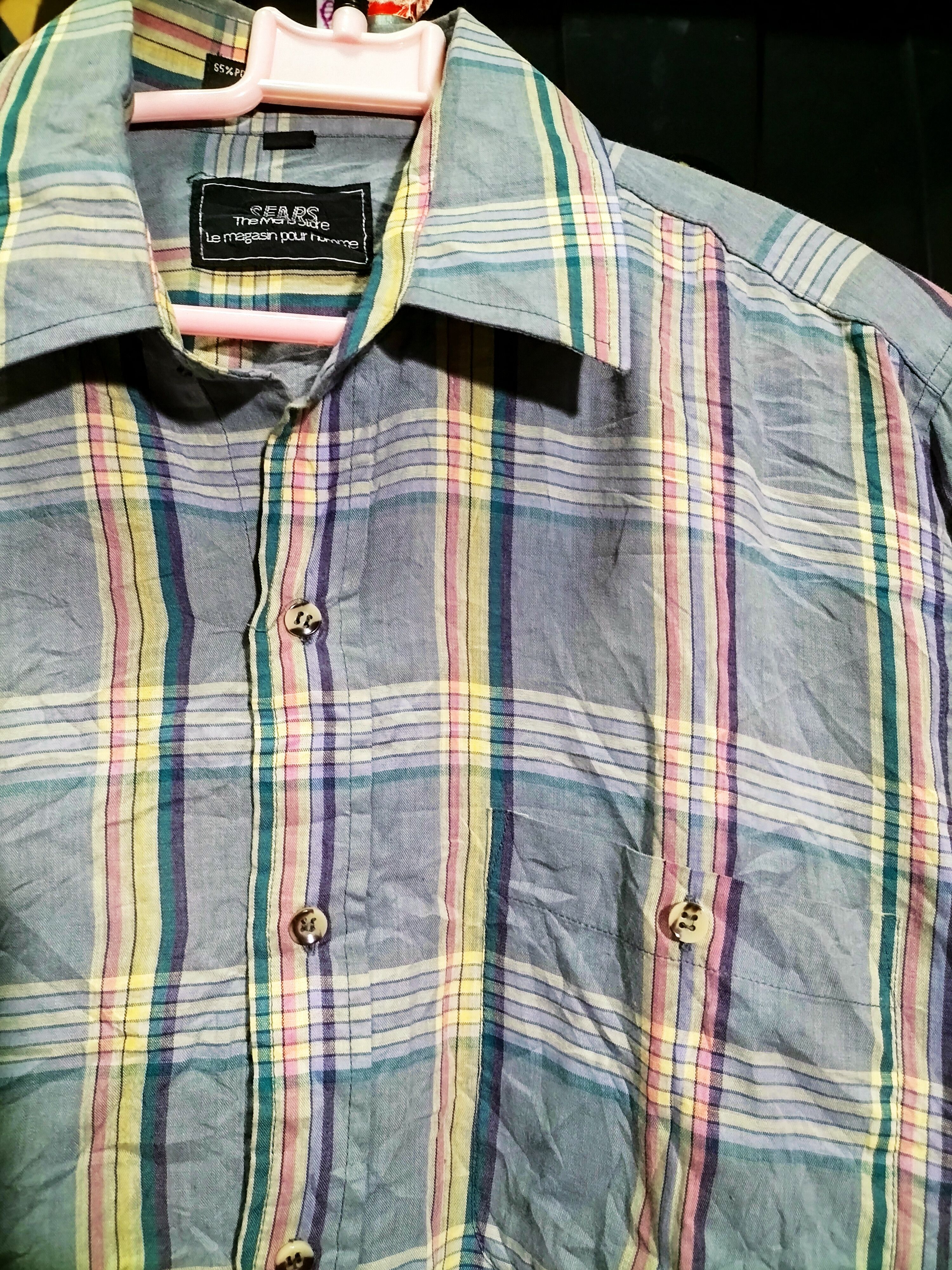 Sears Vintage 80s Sears Garment Plaid Paperthin Rodeo cowboy Size US S / EU 44-46 / 1 - 4 Thumbnail