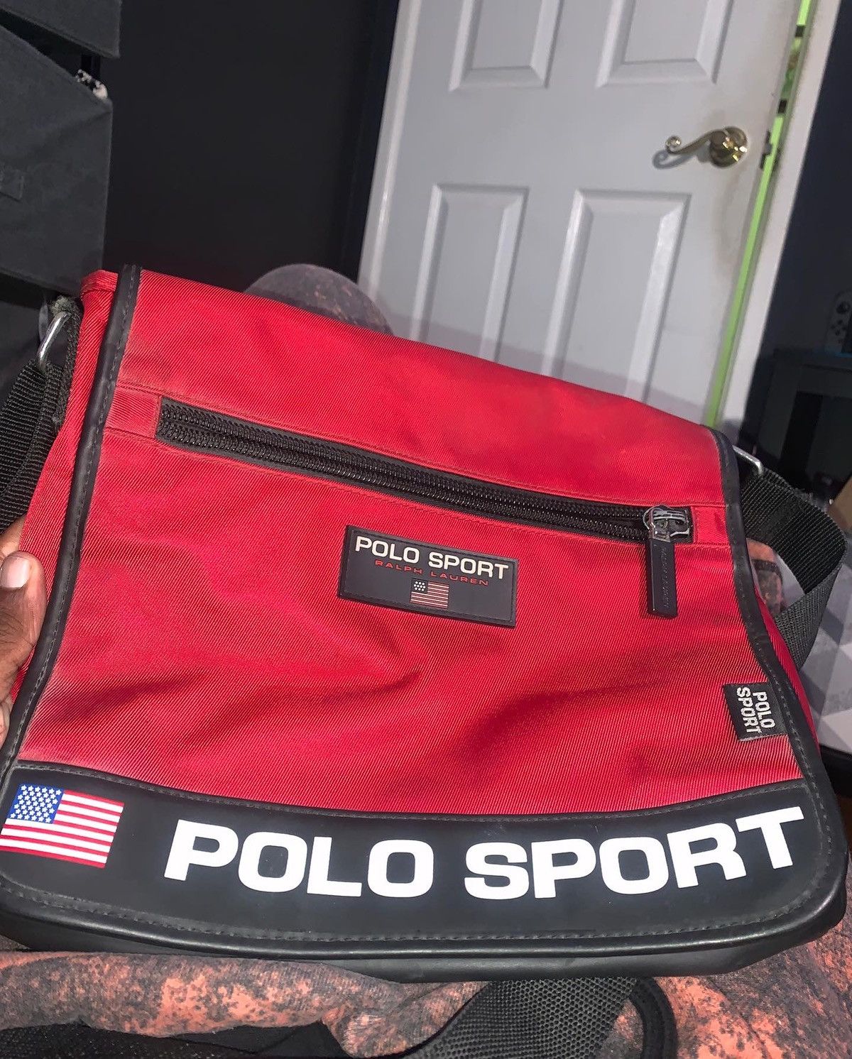 Polo Ralph Lauren red Polo Sport messenger bag Grailed