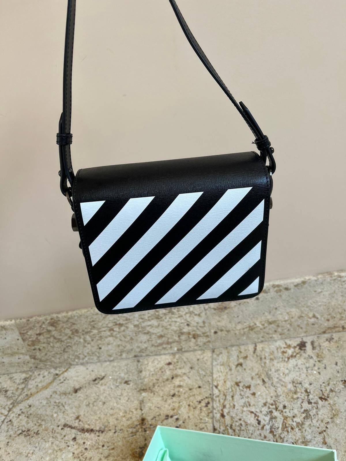 Off-White Diagonal Flap Bag in Black & White Size ONE SIZE - 3 Thumbnail