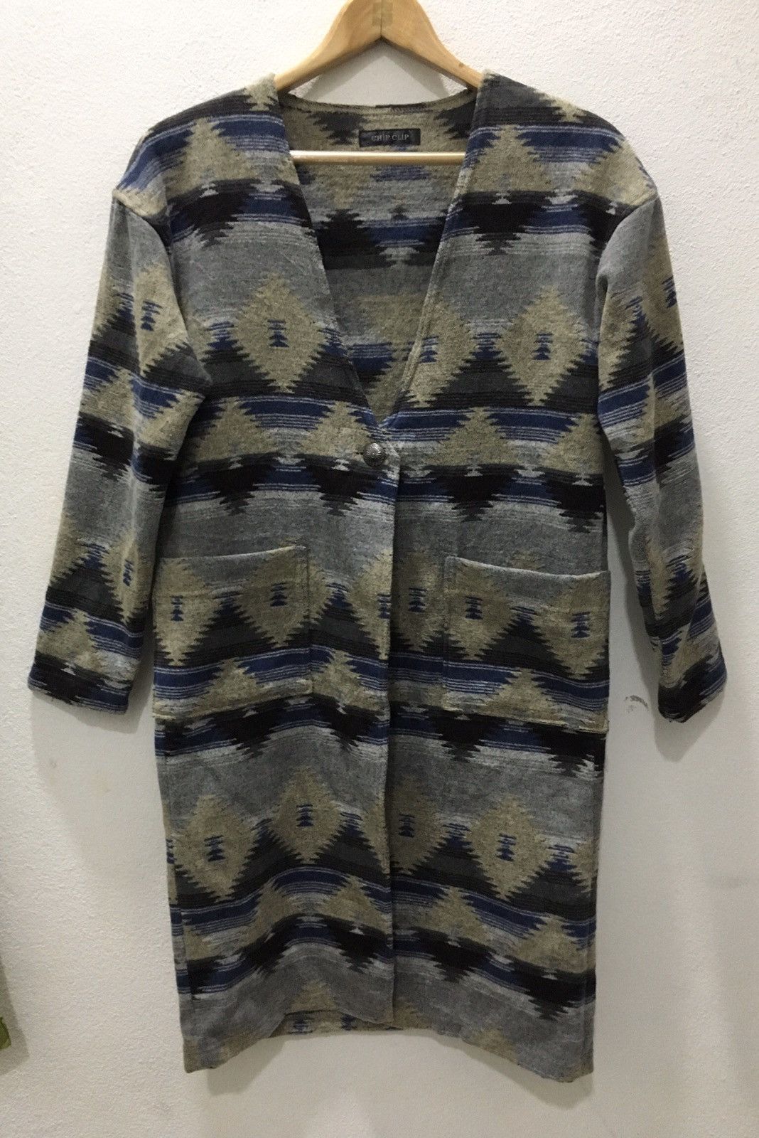 image of Cloaks Cardigan Double Pockets For Women in Grey Native (Size Small)